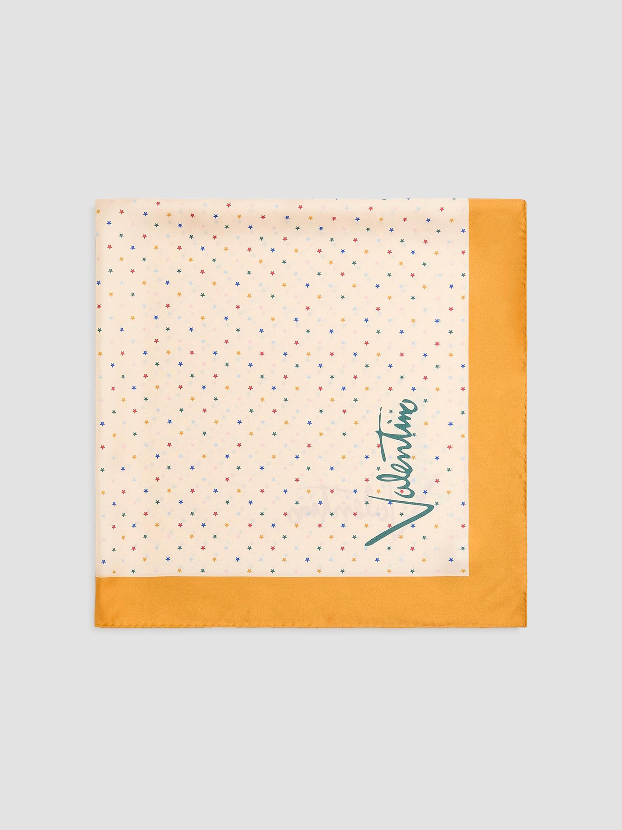 Valentino Garavani Women's Starry Silk Scarf - Vanilla Orange | Thumbnail 5