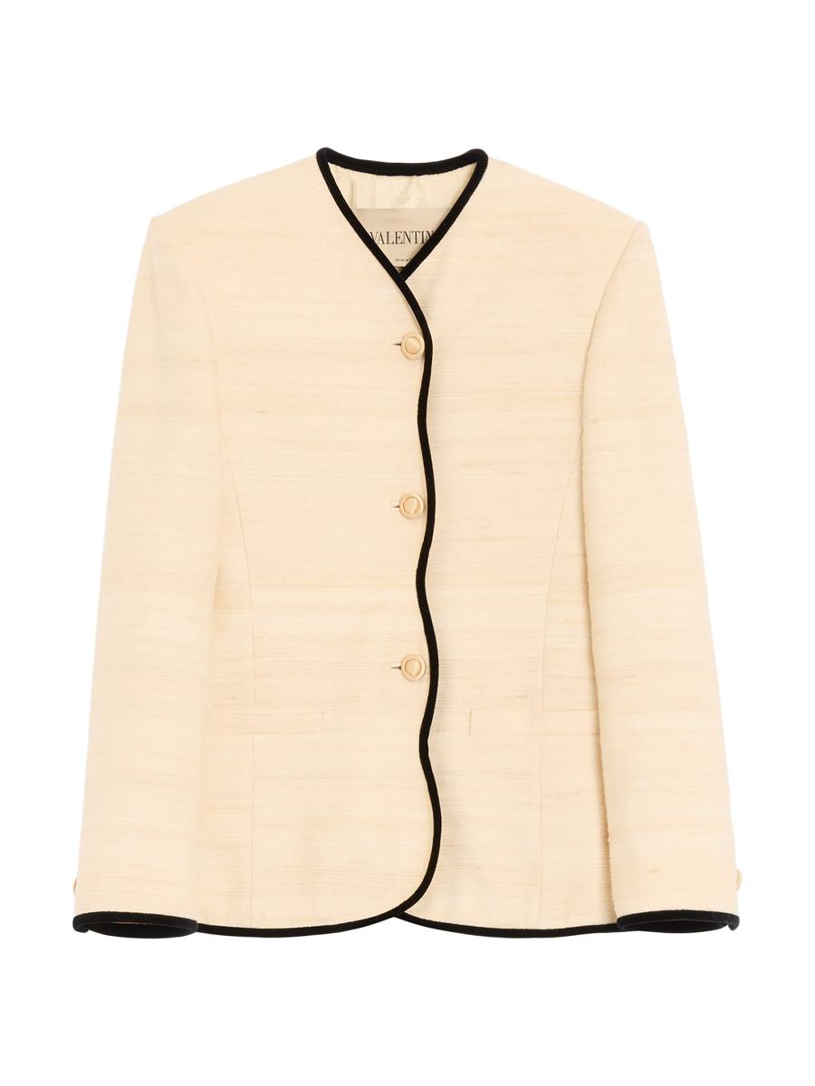 Valentino Garavani Jacket in Silk Linen Canvas | Saks Fifth Avenue