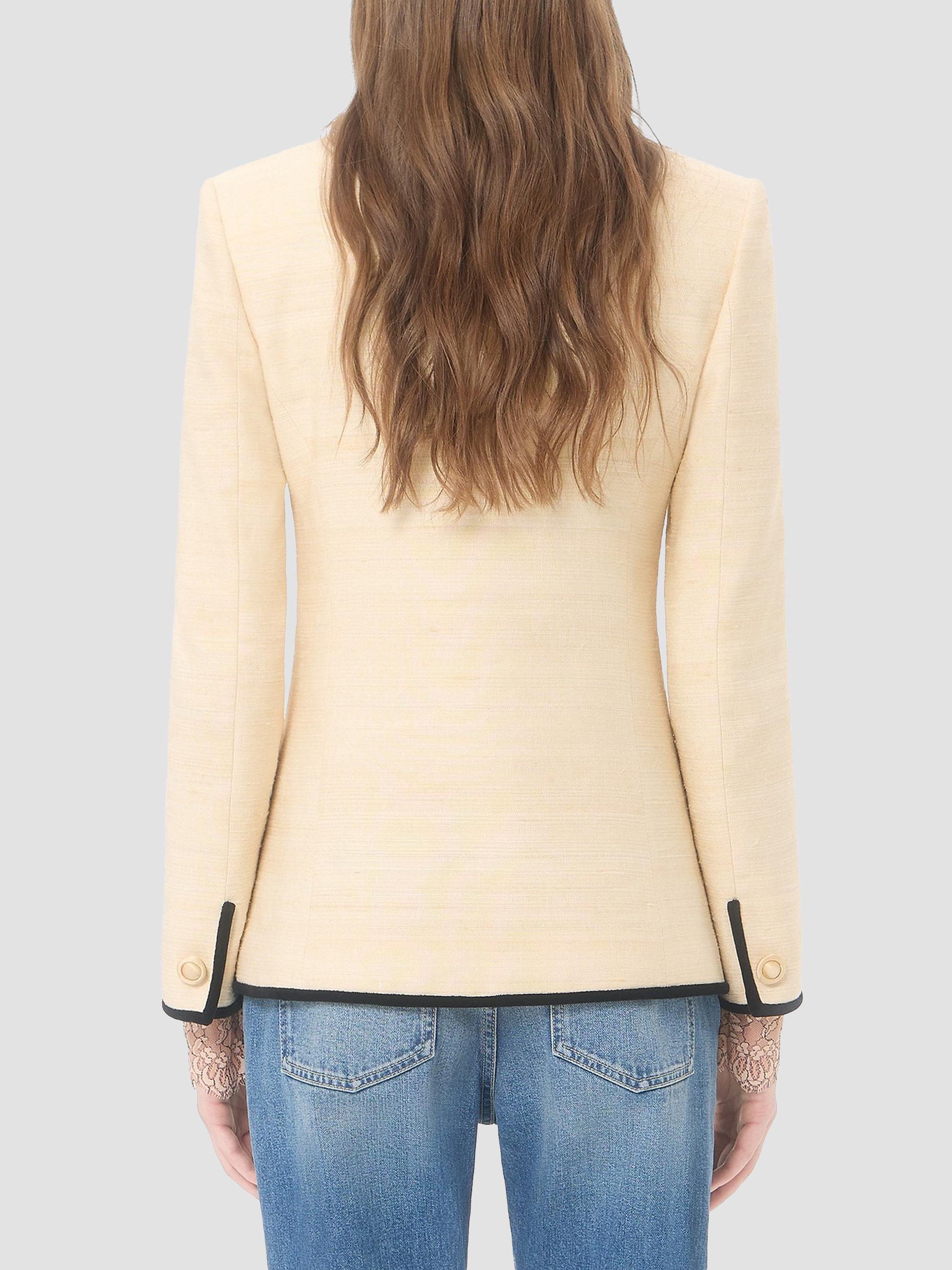 Valentino Garavani Jacket in Silk Linen Canvas | Saks Fifth Avenue