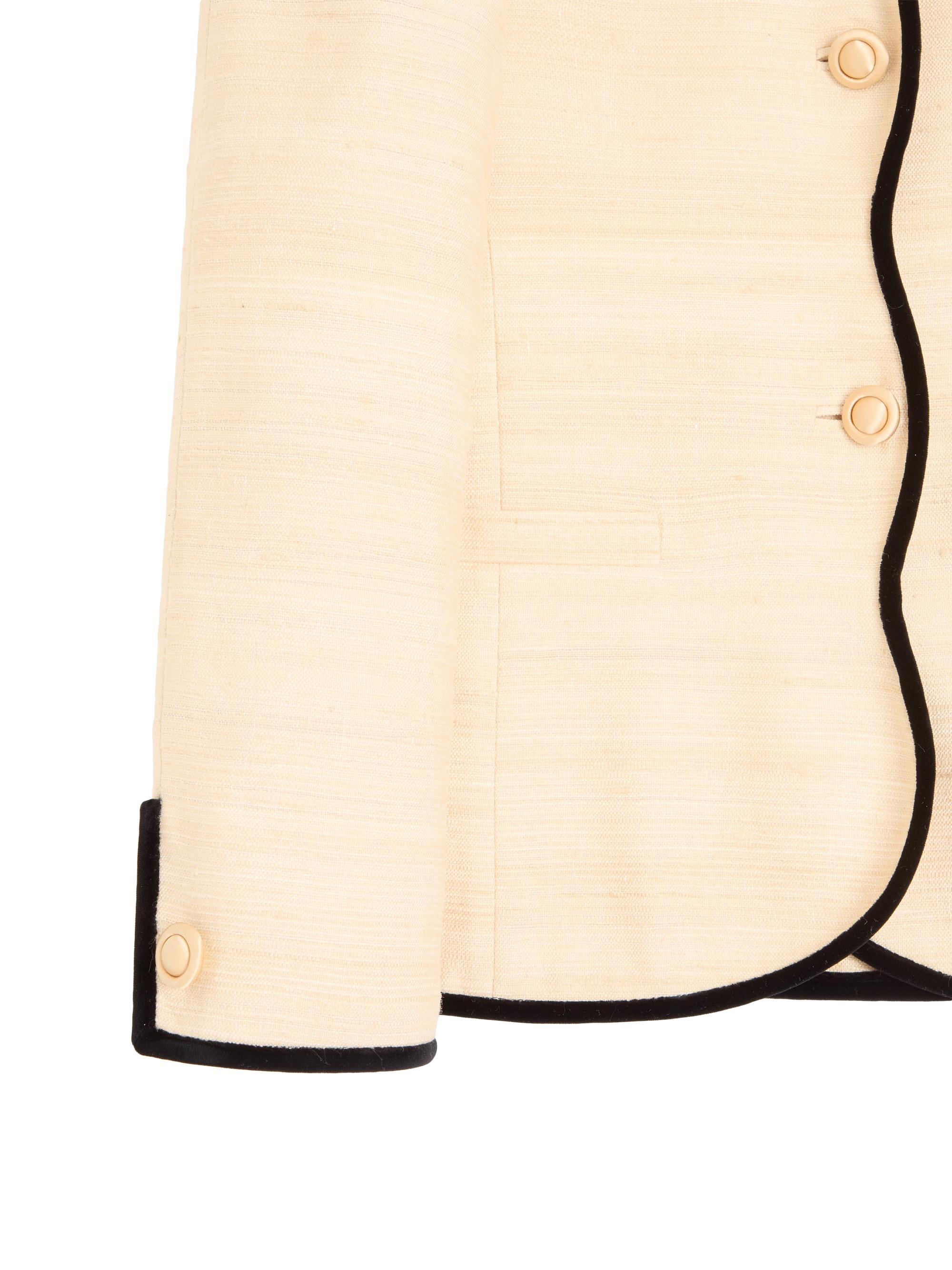 Valentino Garavani Jacket in Silk Linen Canvas | Saks Fifth Avenue