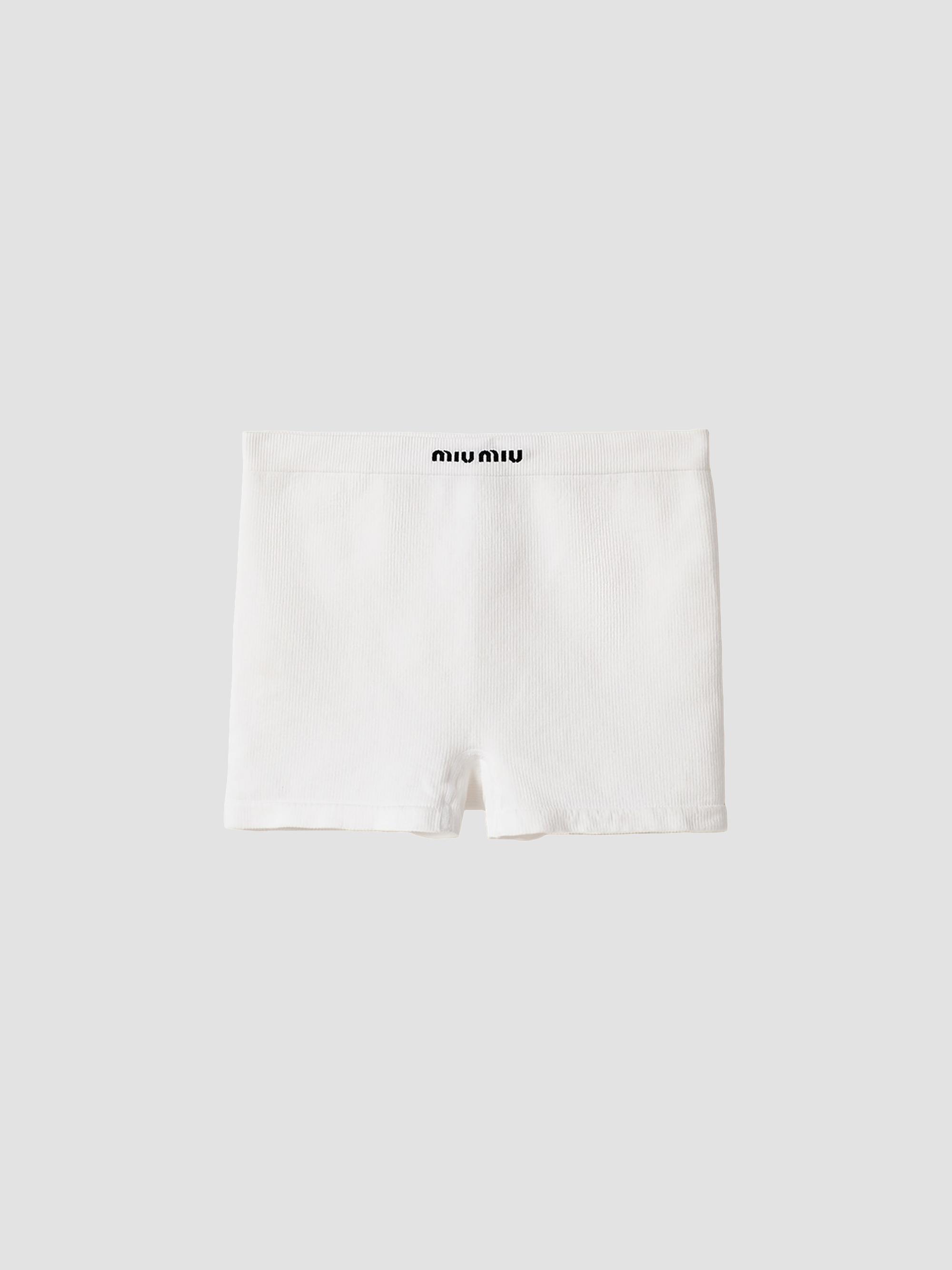 Miu Miu Seamless Mélange Knit Boxer Shorts | Saks Fifth Avenue