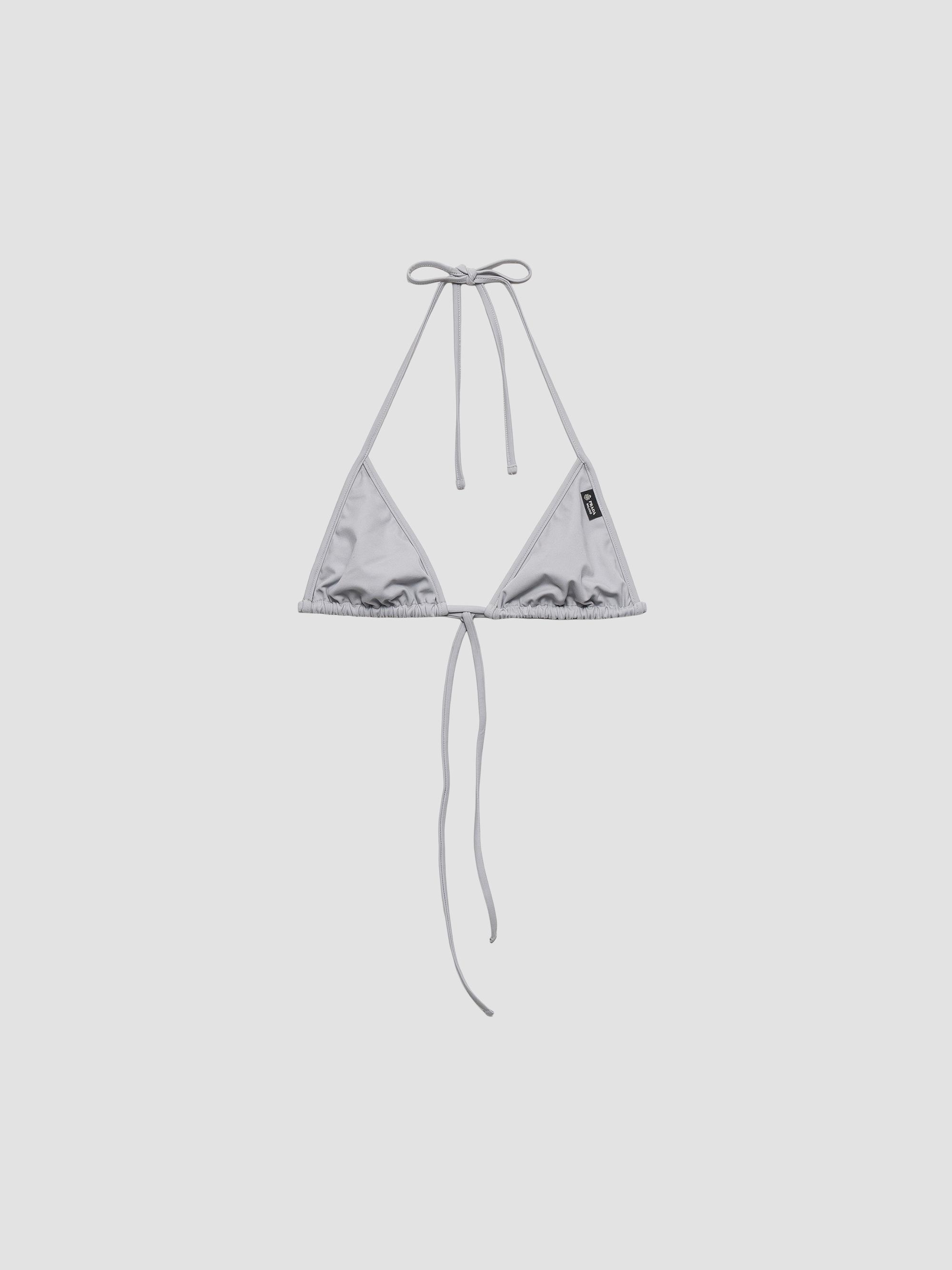 Prada Women's Jersey Bikini Top - Grey | Thumbnail 7