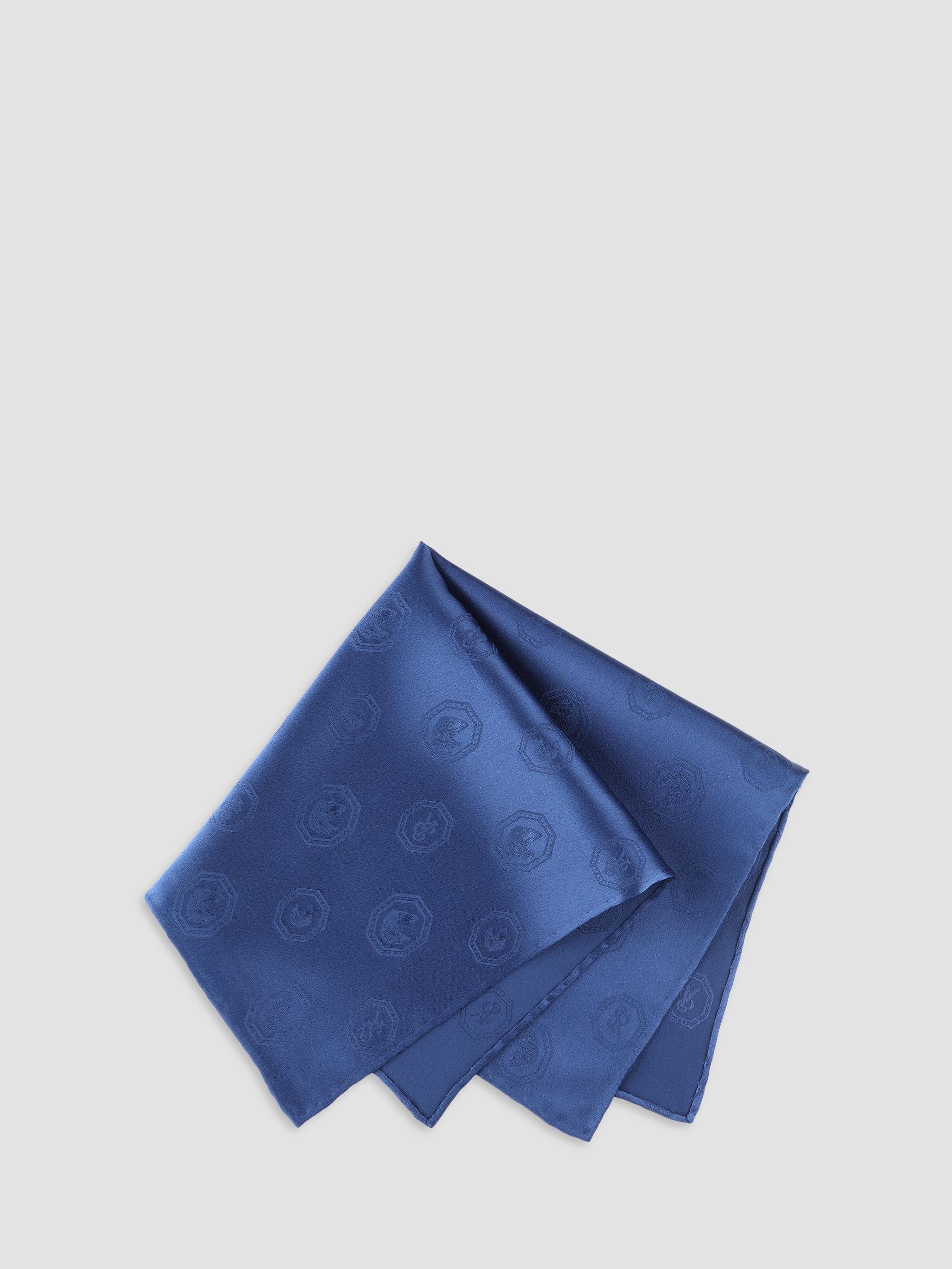 Stefano Ricci Men's Silk Pocket Square - Navy Blue | Thumbnail 4