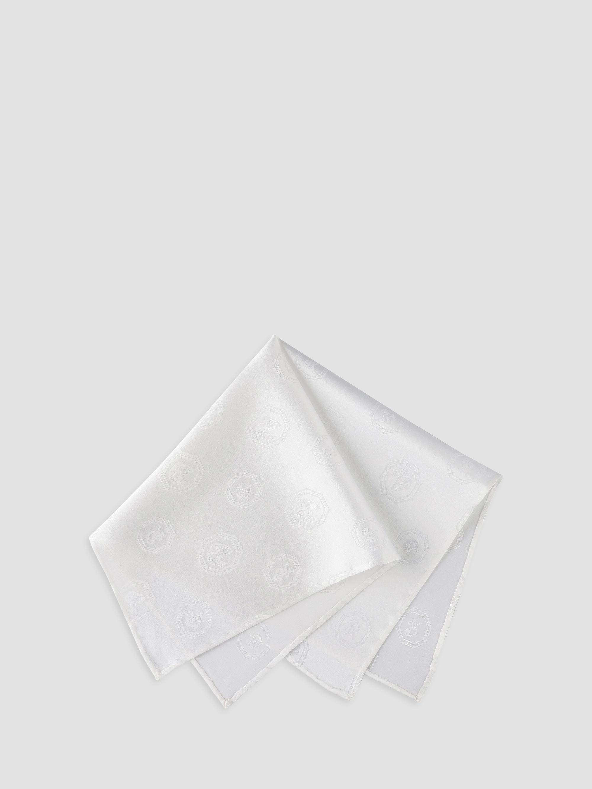 Stefano Ricci Men's Silk Pocket Square - White | Thumbnail 4