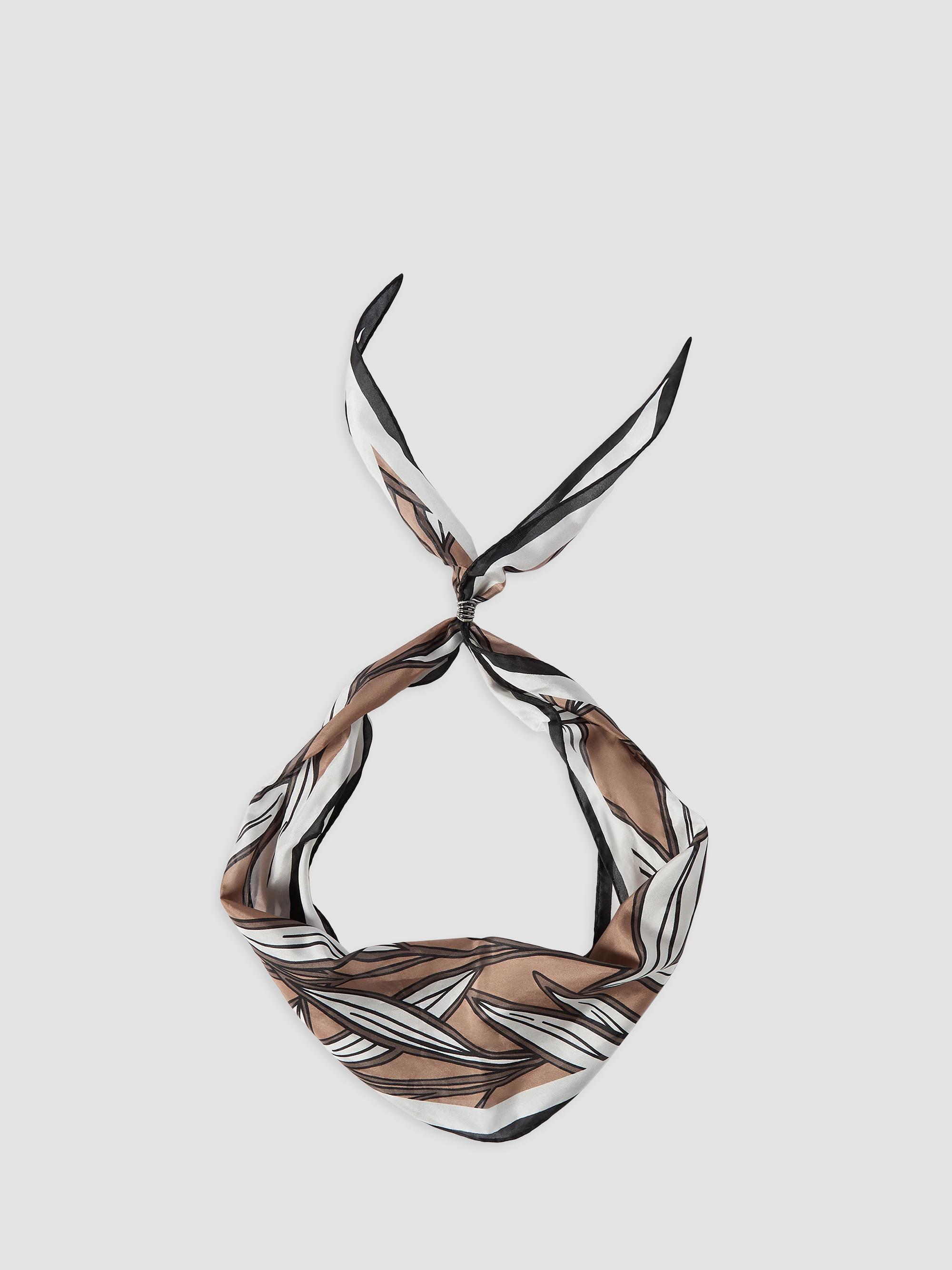 Brunello Cucinelli Cacao Leaves Print Silk Foulard | Saks Fifth Avenue