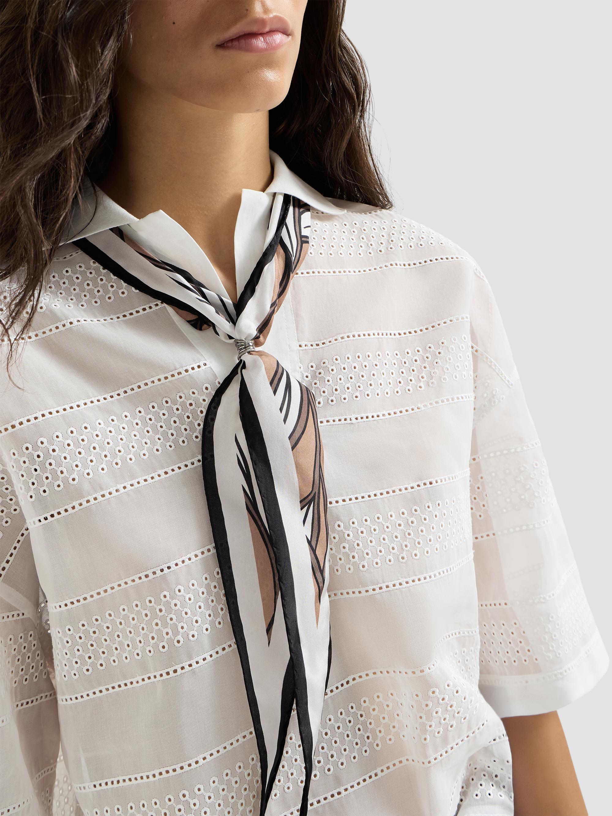 Brunello Cucinelli Cacao Leaves Print Silk Foulard | Saks Fifth Avenue