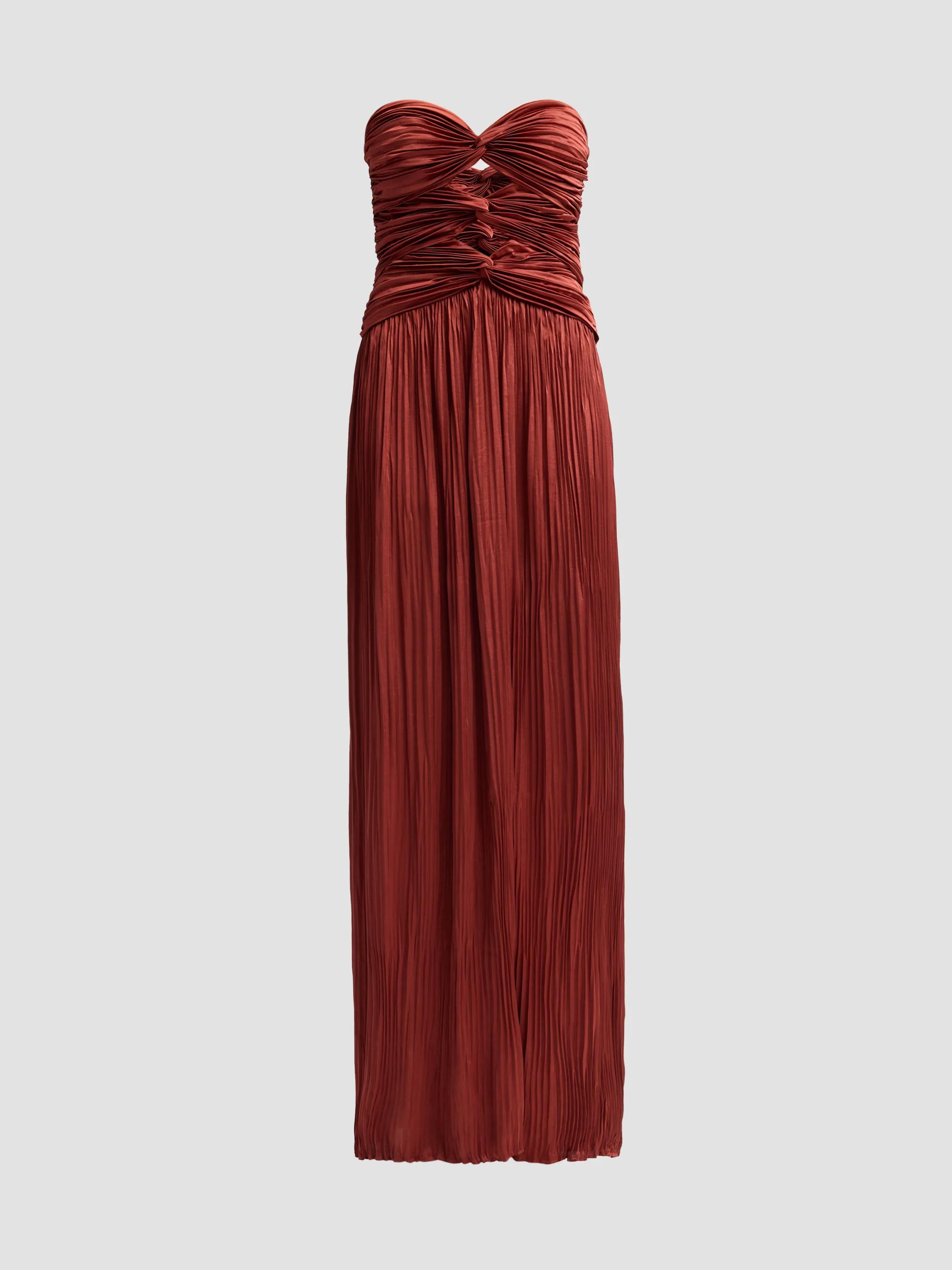 A.L.C. Inez Satin Halter Dress