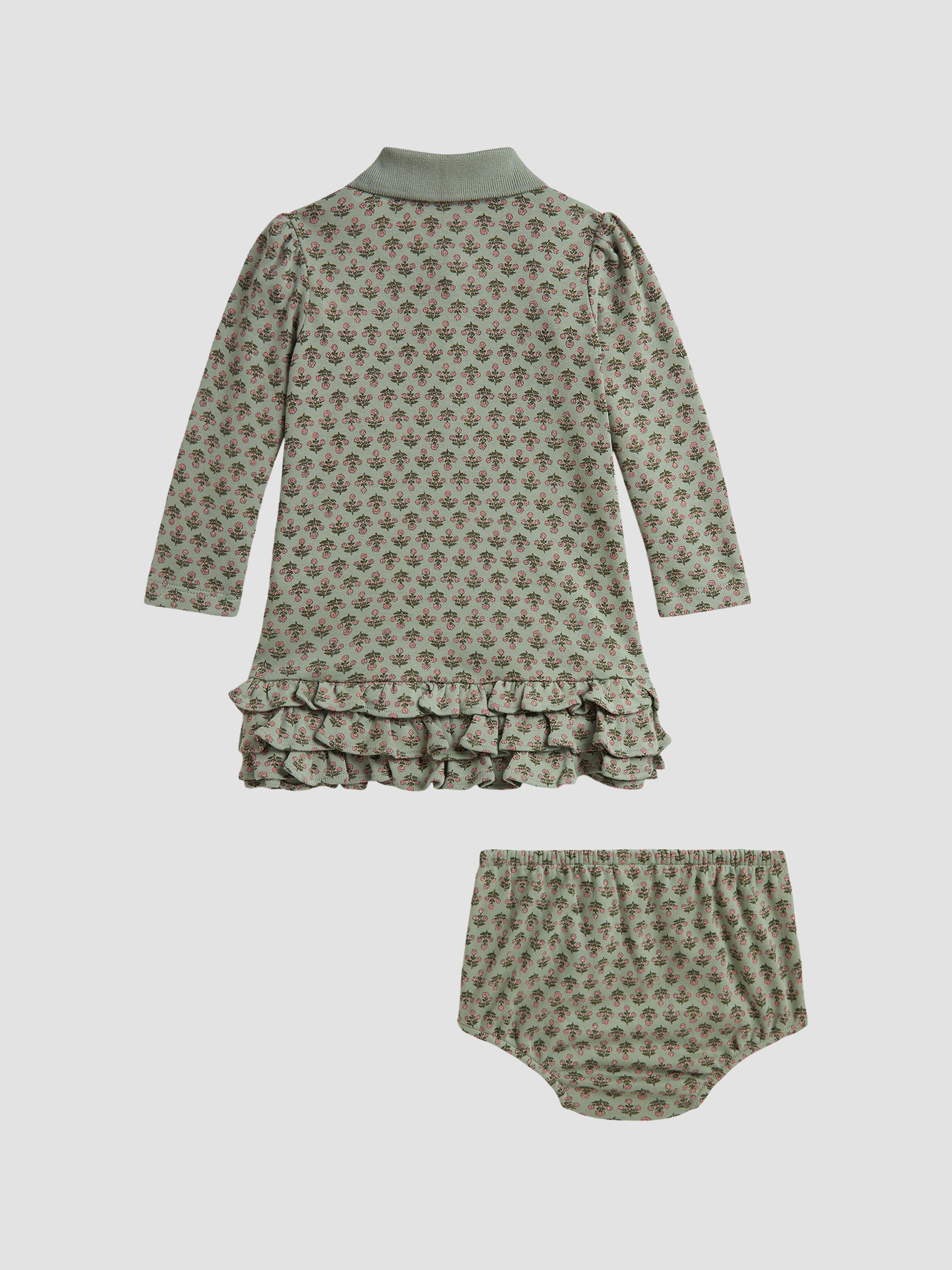 Polo Ralph Lauren Baby Girl's Floral Print Polo Dress & Bloomers Set - Rosemund Garden 9 Months | Thumbnail 2