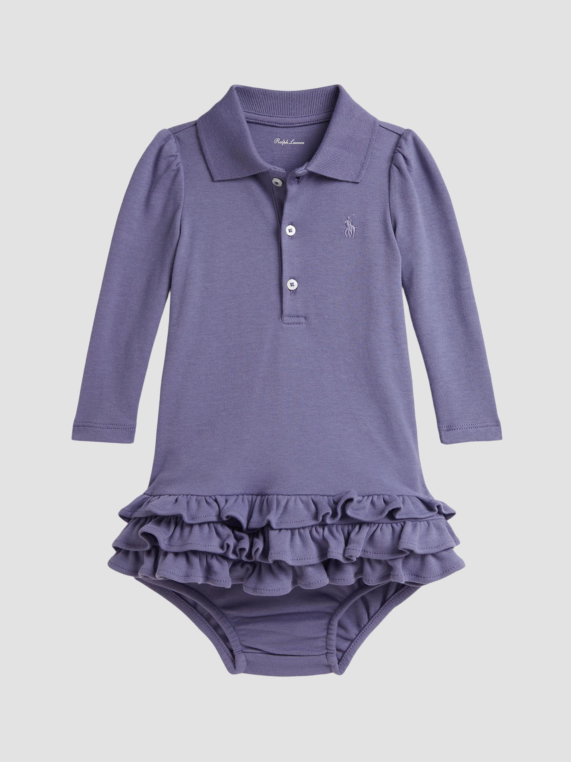 Polo Ralph Lauren Baby Girl's Polo Dress & Bloomers Set - Summer Purple 9 Months | Thumbnail 3