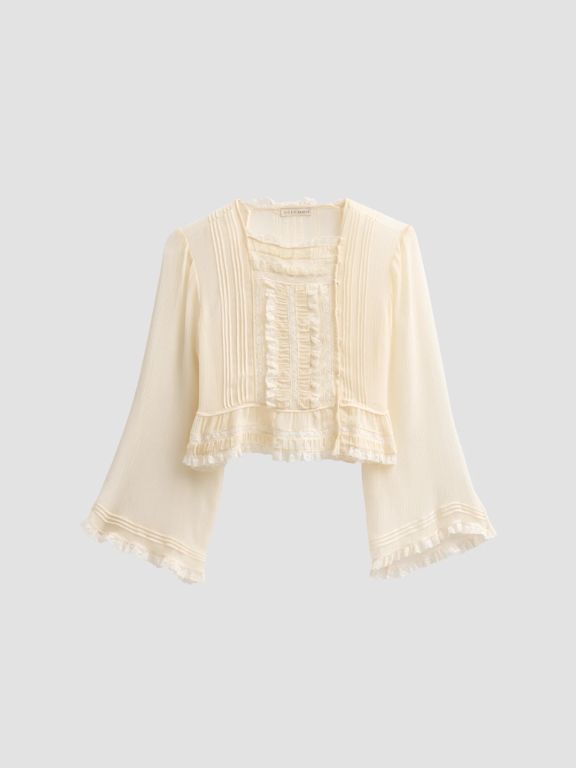 DÔEN Riana Lace-Trim Rib-Knit T-Shirt | Saks Fifth Avenue