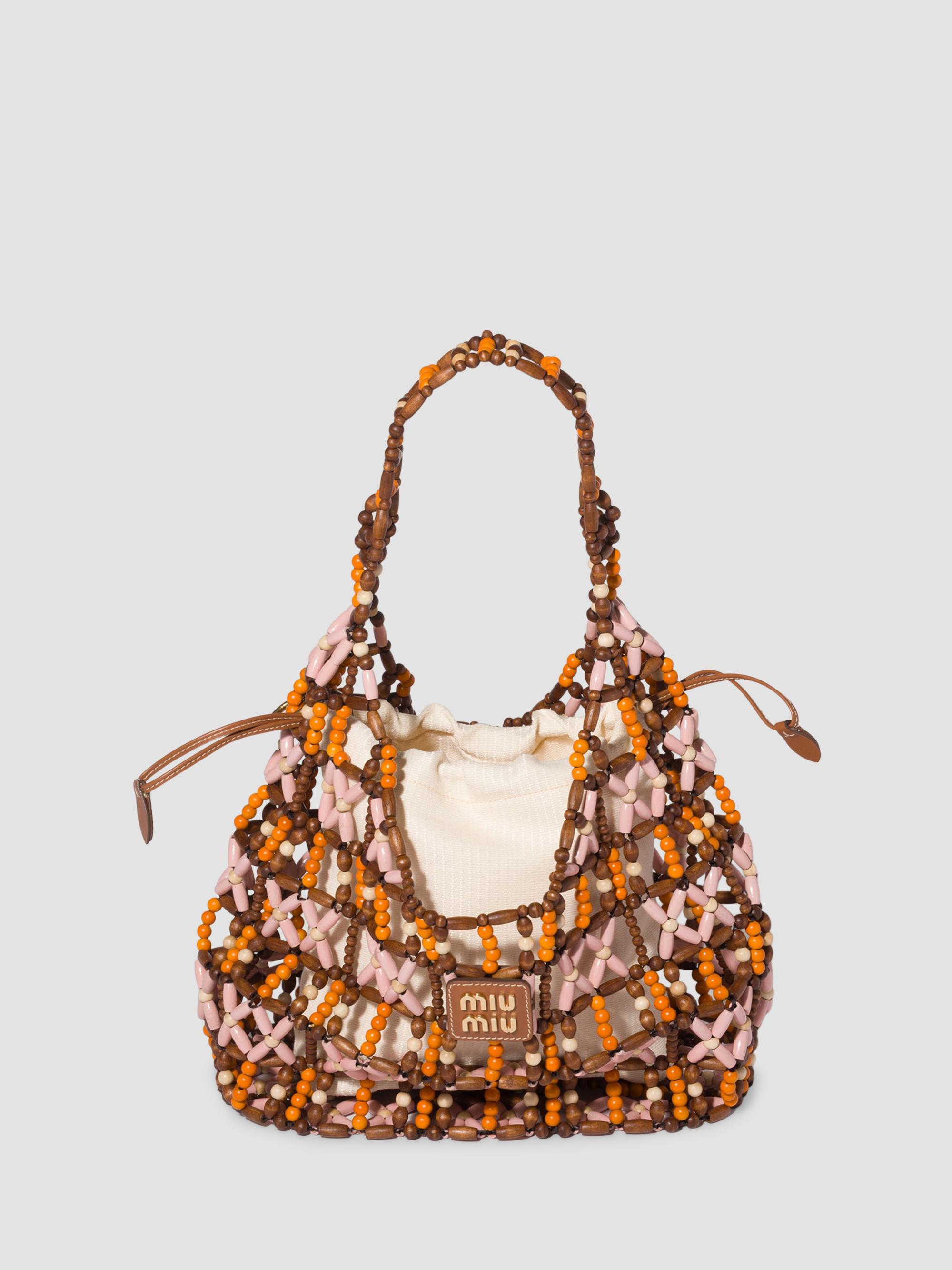 Miu Miu Women's Mesh Hobo Bag - Brown | Thumbnail 8