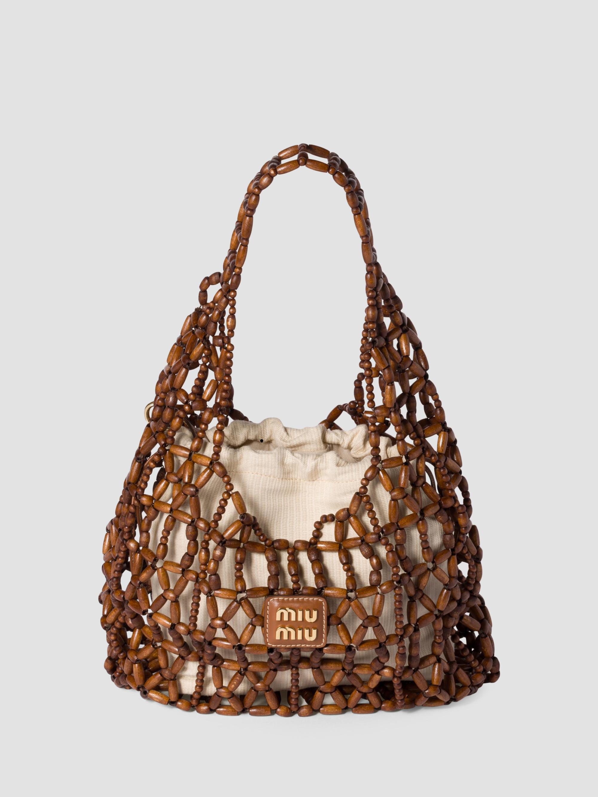 Miu Miu Women's Mesh Hobo Bag - Dark Brown | Thumbnail 8