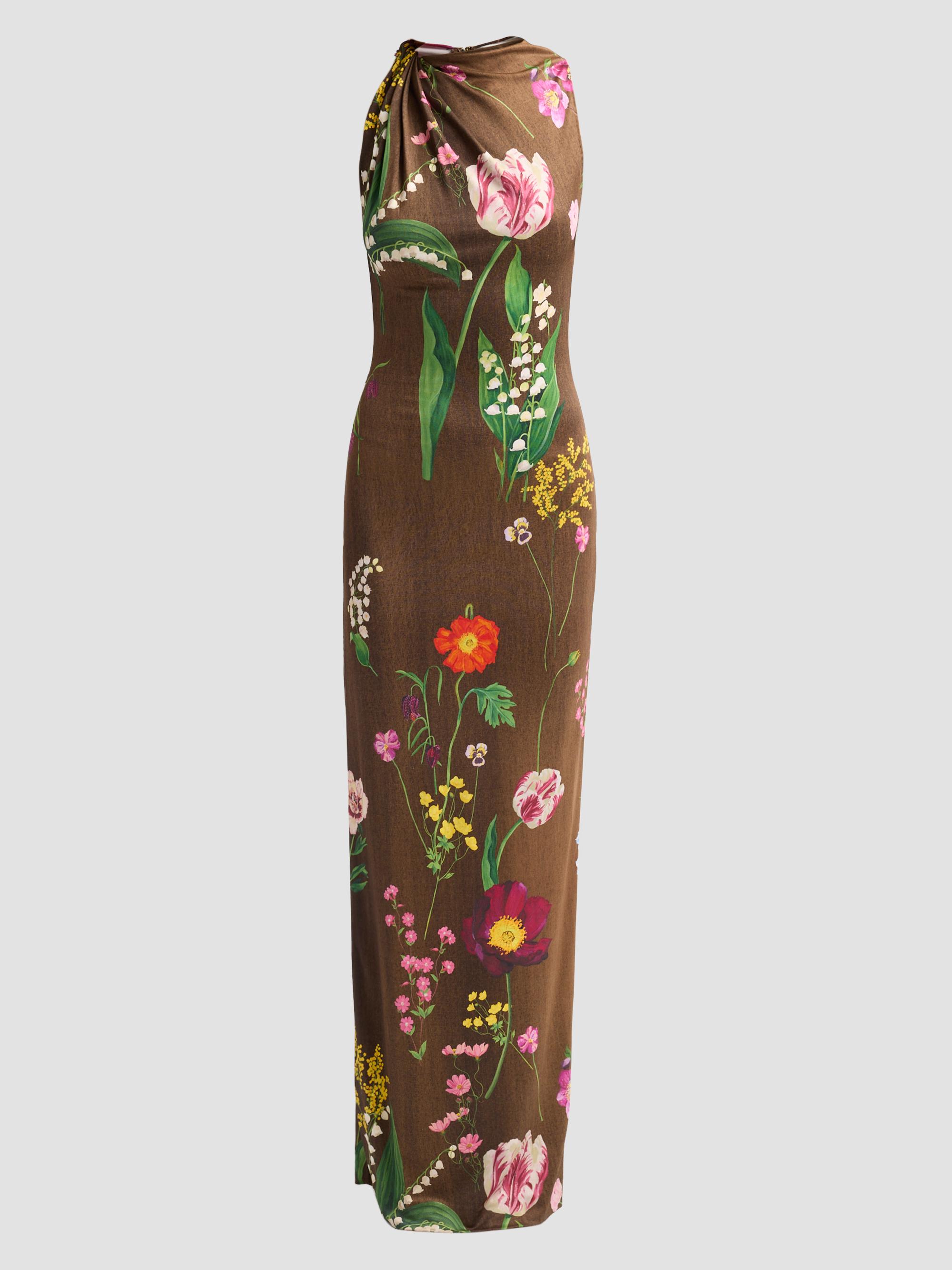 Oscar de la Renta Orchid Poplin Zip-Front Cocktail Dress | Saks