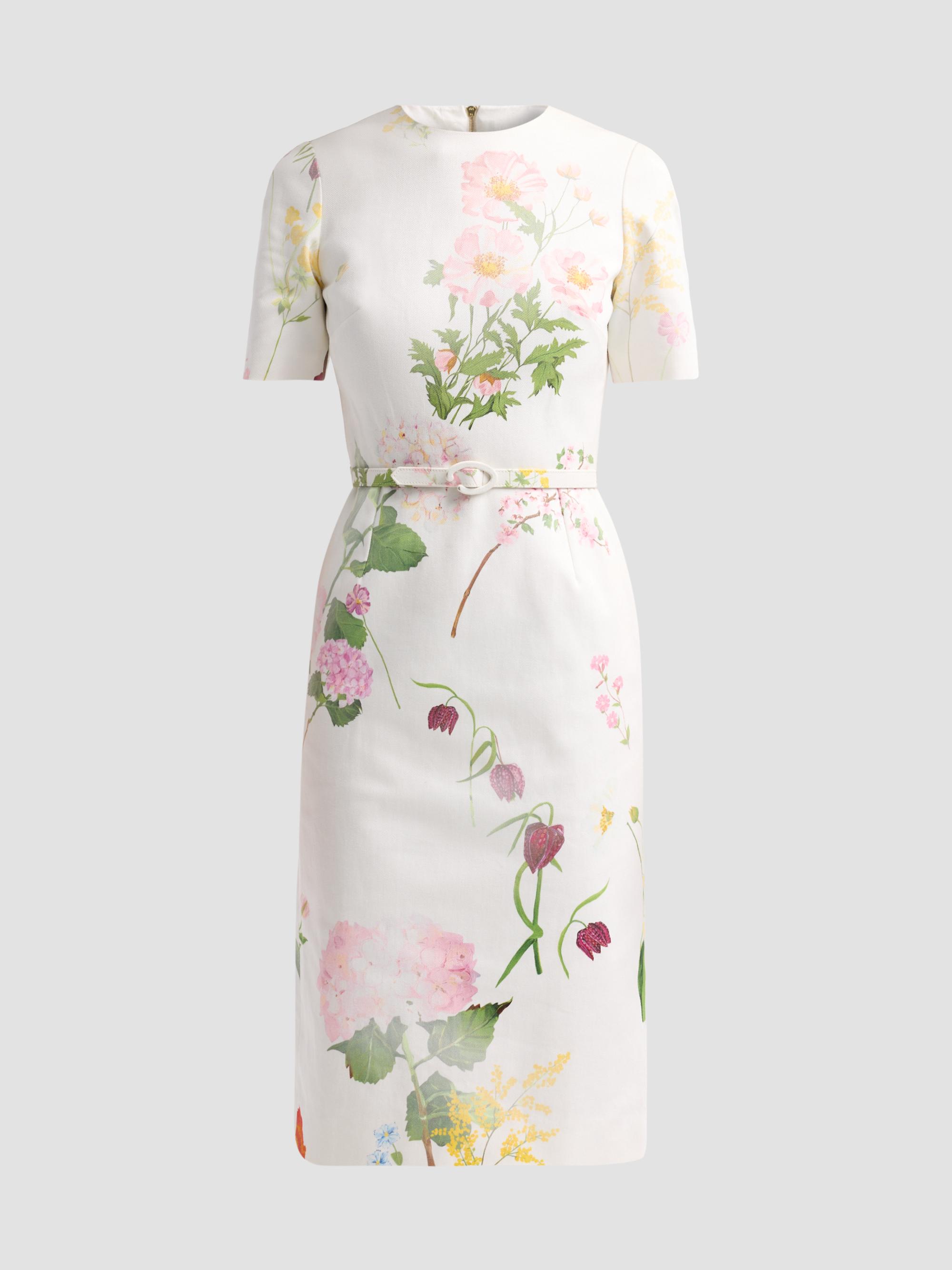 Mixed Botanical Denim Dress