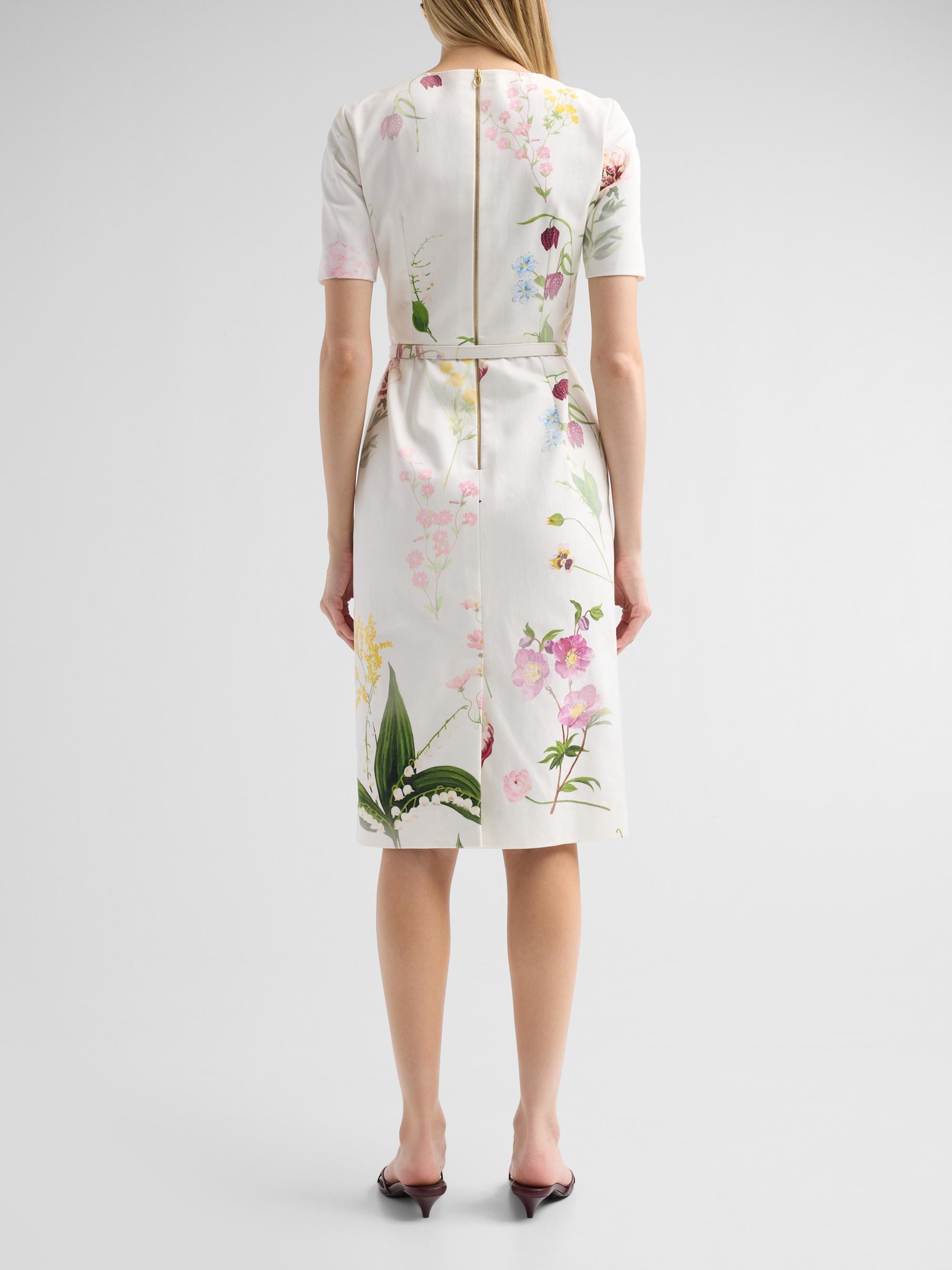 Mixed Botanical Denim Dress