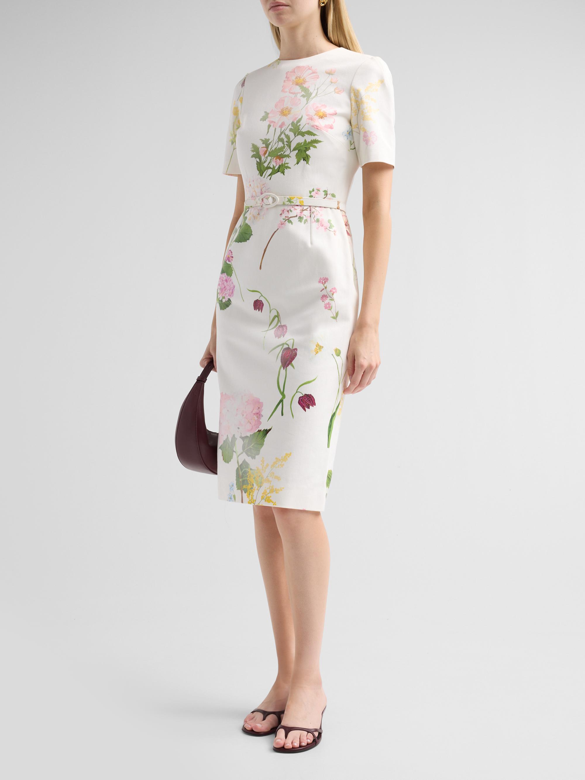 Mixed Botanical Denim Dress