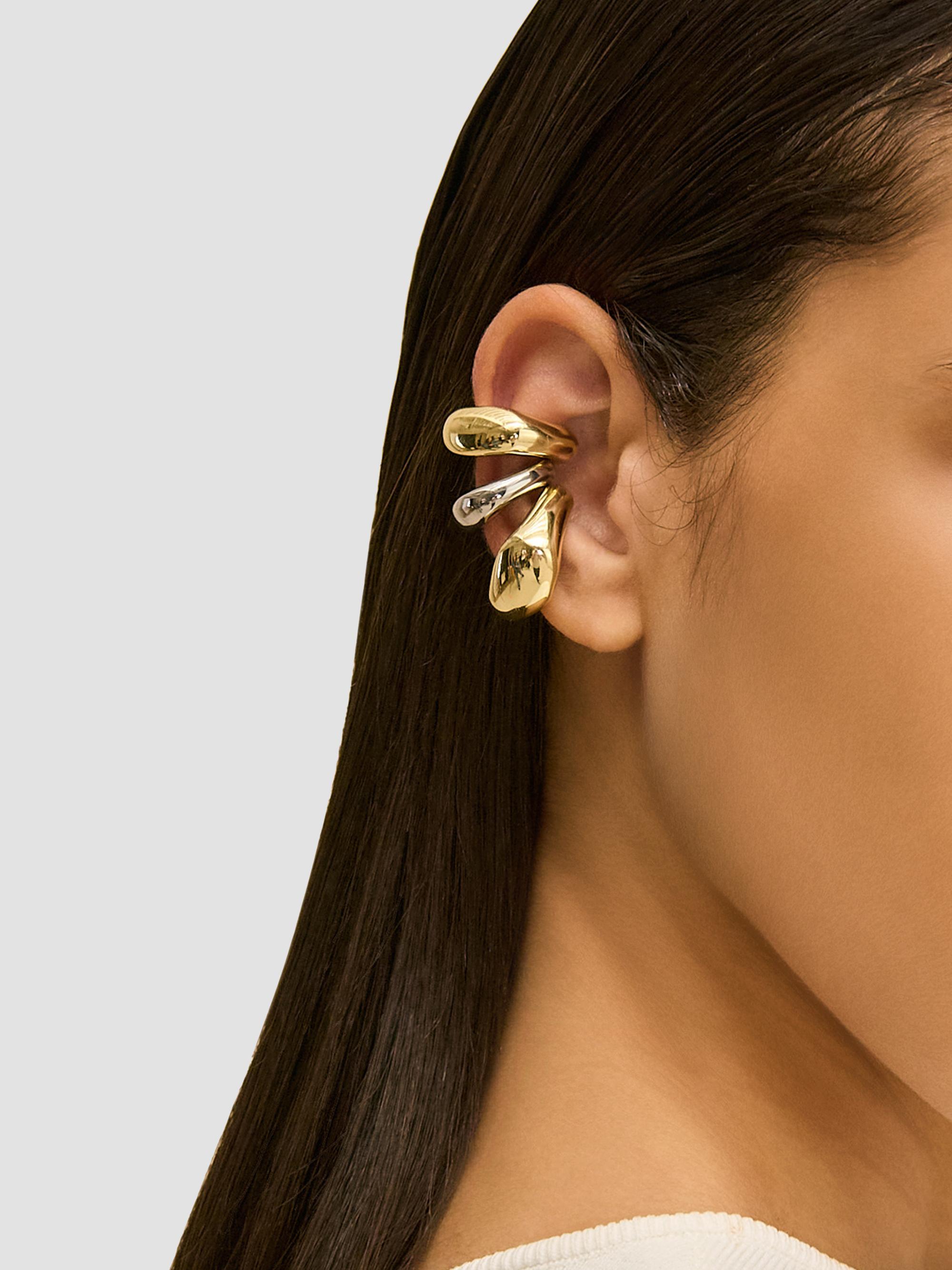 Cult Gaia Solene 3-Piece Two-Tone Ear Cuff Set | Saks Fifth Avenue