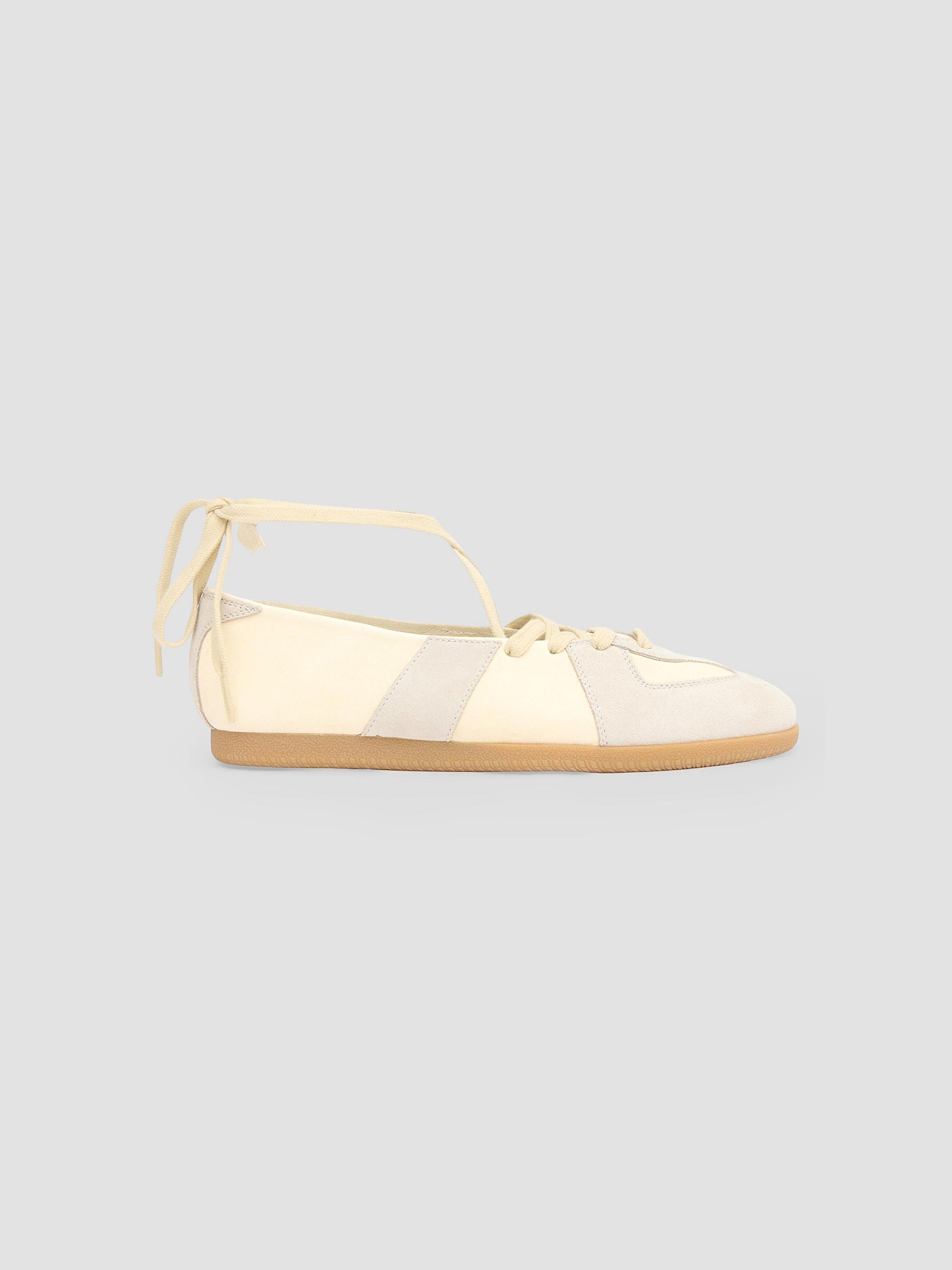 Maison Margiela Women's Replica Leather Lace-Up Ballet Flats - Bleached Sand | Thumbnail 6