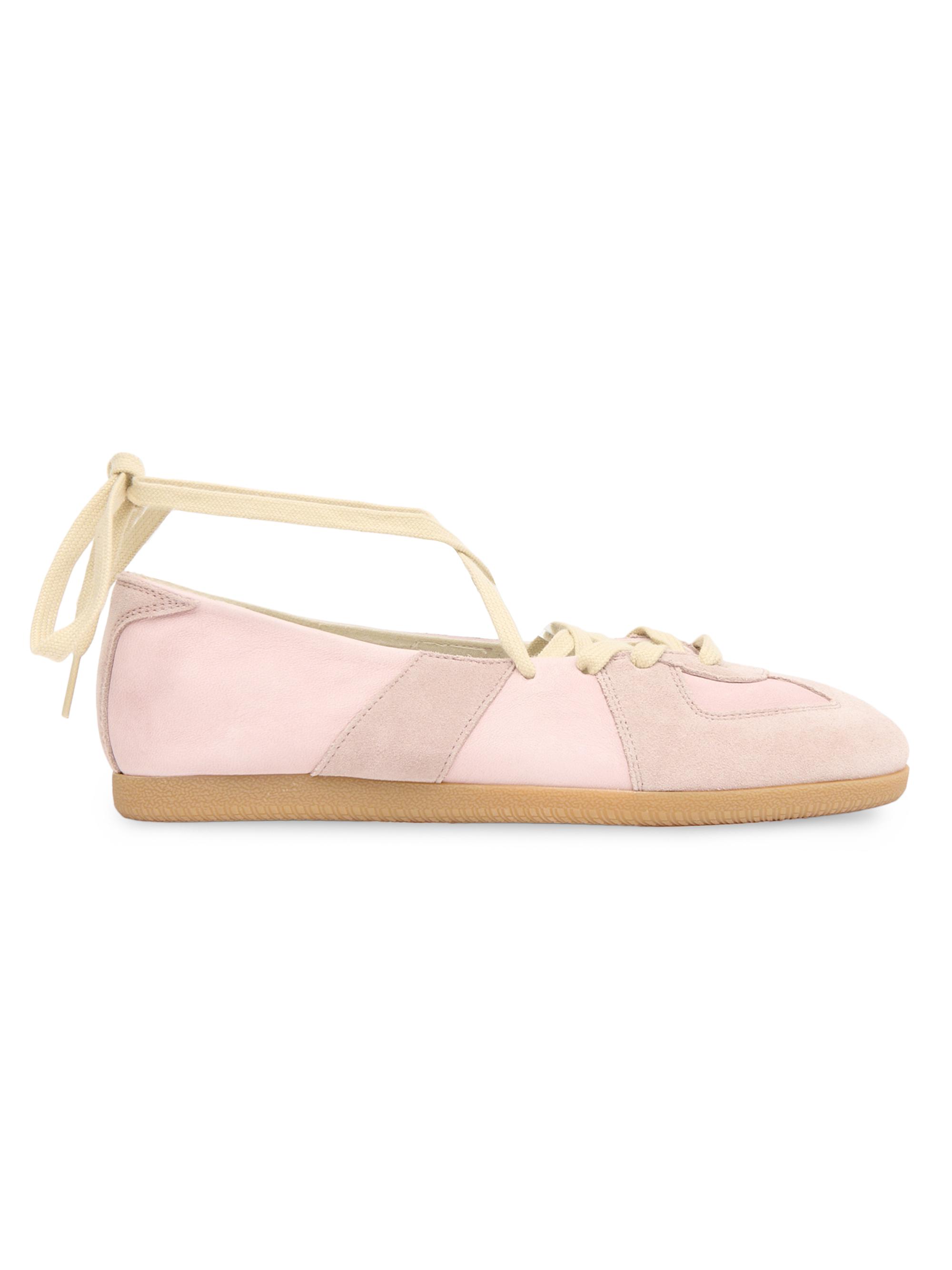 Maison Margiela Women's Replica Leather Lace-Up Ballet Flats - Pale Blush | Thumbnail 6
