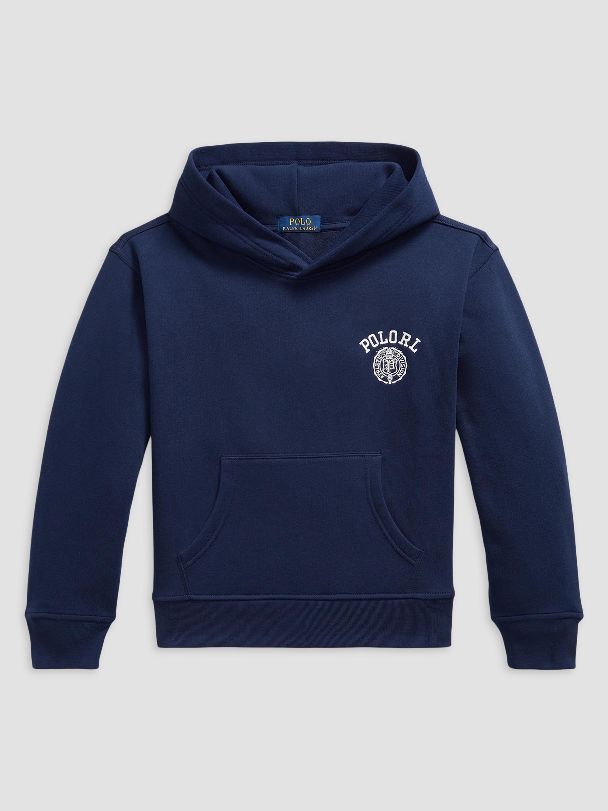 Polo Ralph Lauren Little Boy's & Boy's Big Fit Logo Fleece Hoodie - Refined Navy | Thumbnail 3