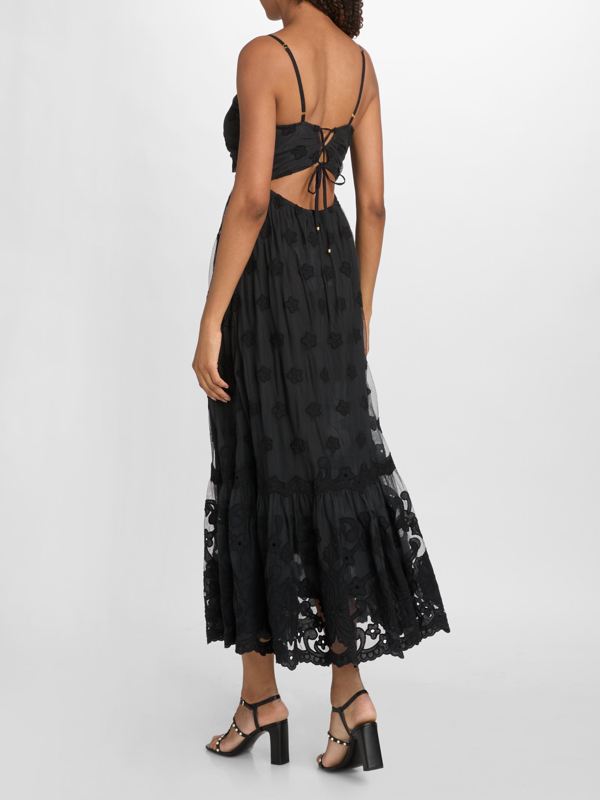 Ramy Brook Women's Imogen Embroidered Midi Dress - Black Embroidery | Thumbnail 5