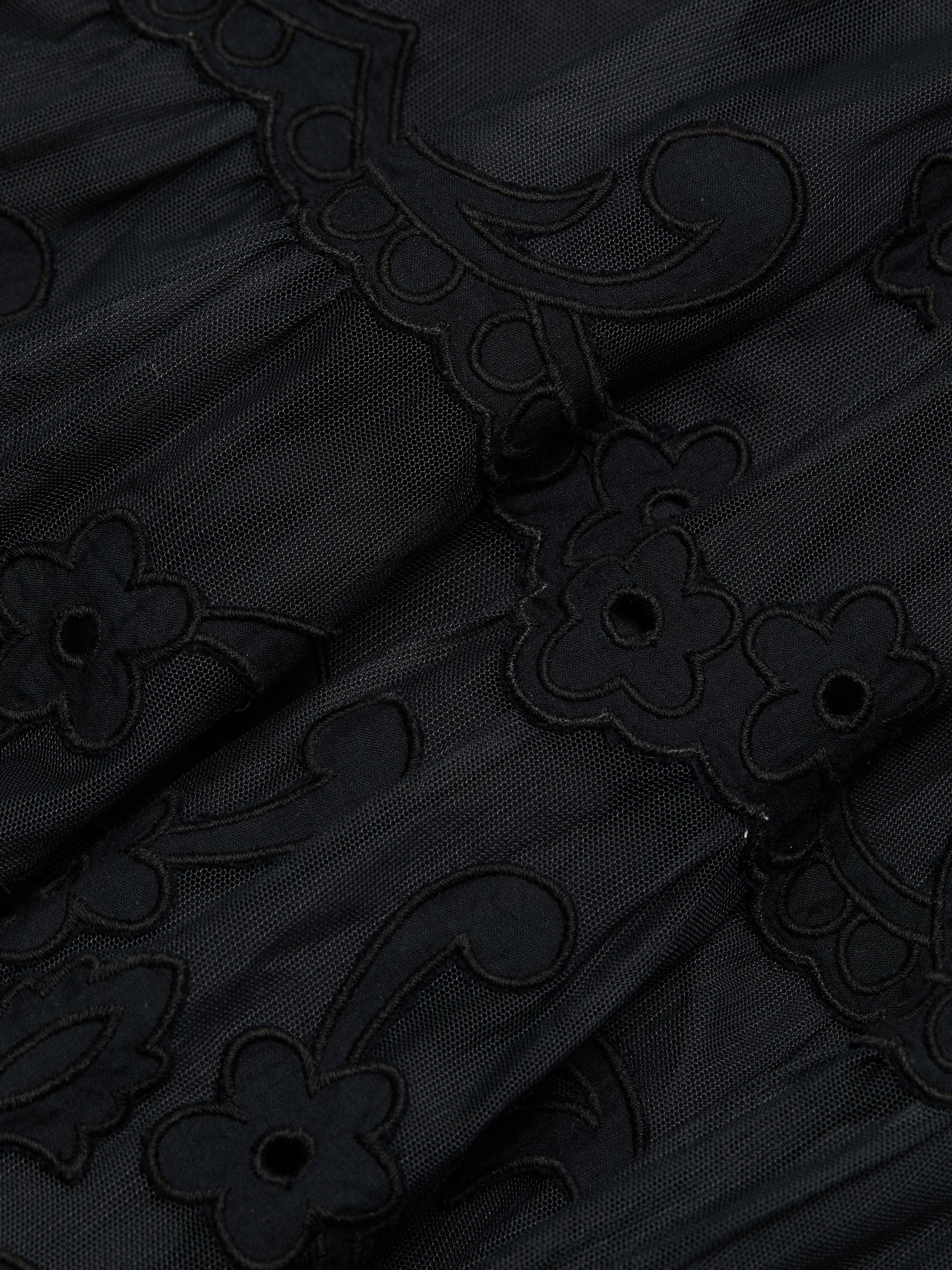 Ramy Brook Women's Imogen Embroidered Midi Dress - Black Embroidery | Thumbnail 7