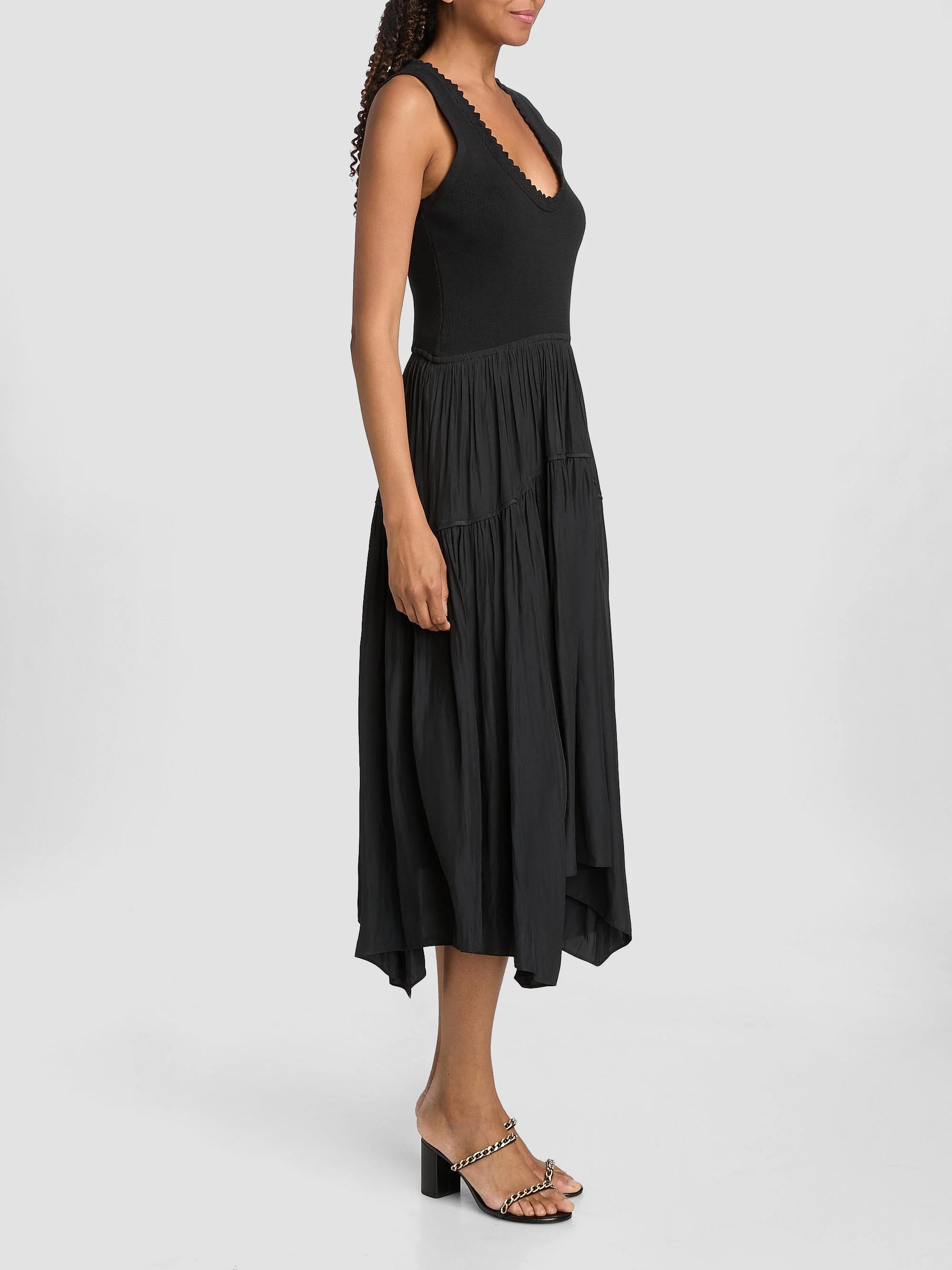 Ramy Brook Hadley Sleeveless Ribbed Midi Dress | Saks Fifth Avenue