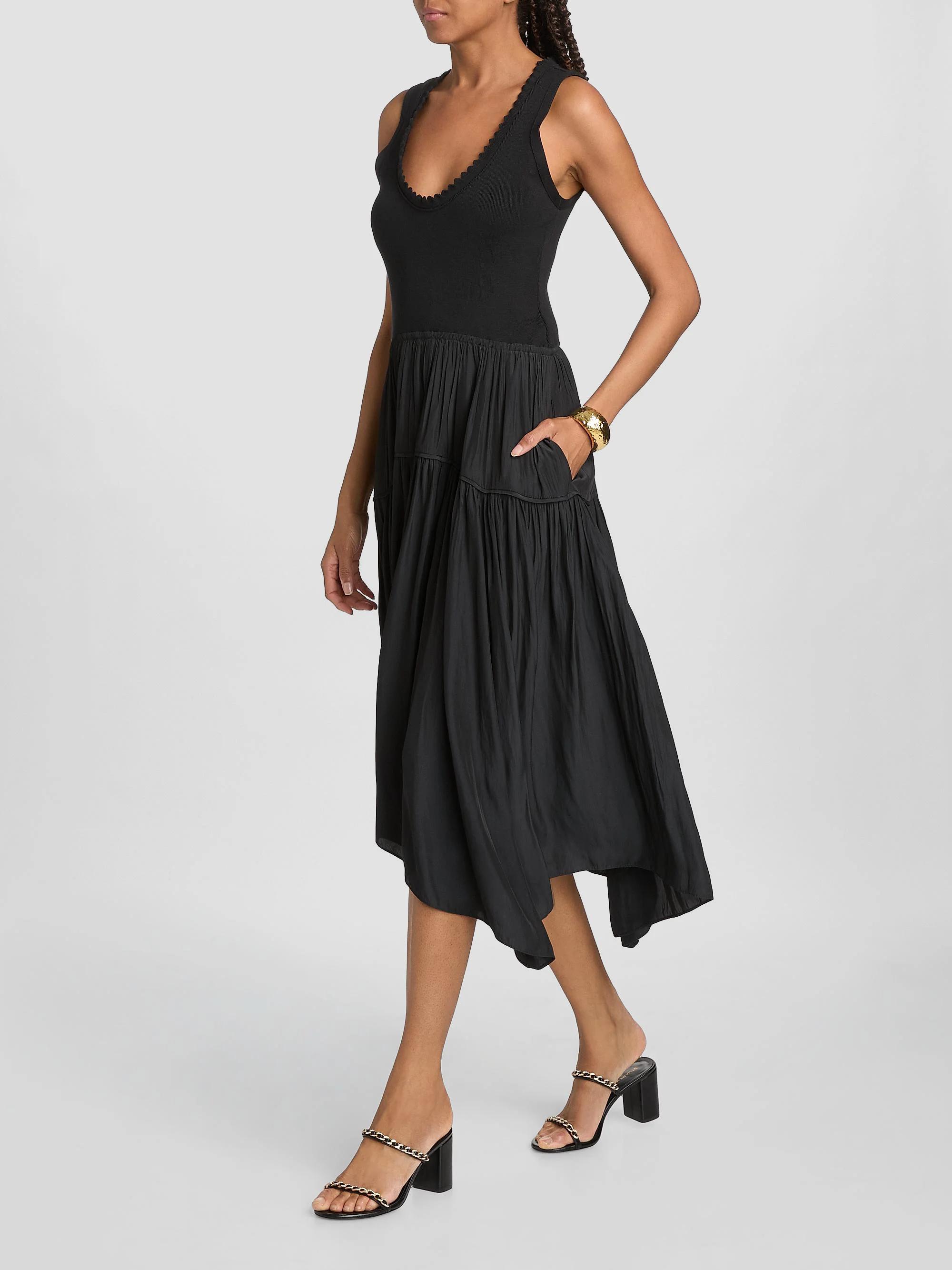 Ramy Brook Hadley Sleeveless Ribbed Midi Dress | Saks Fifth Avenue