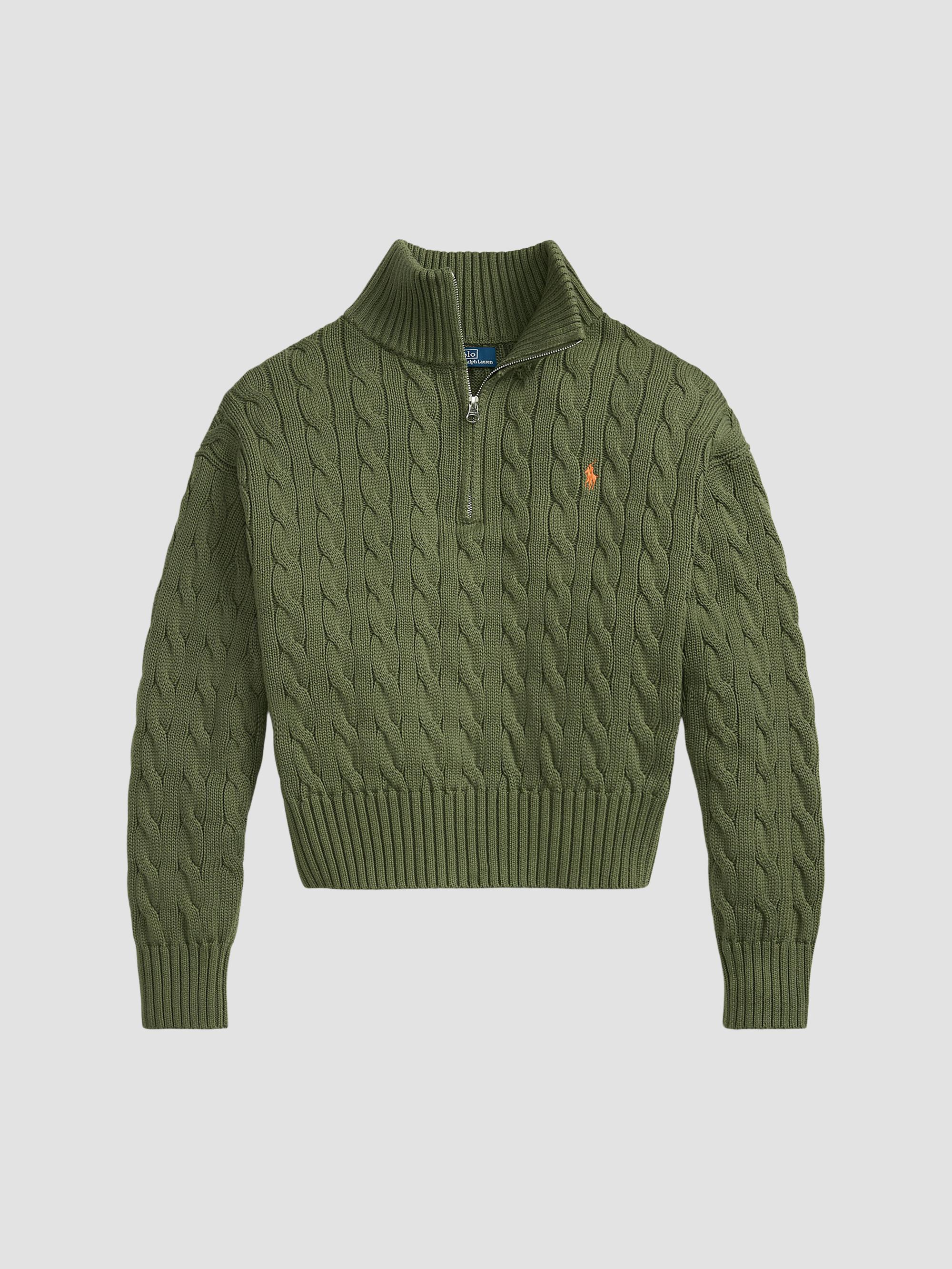 Polo Ralph Lauren Wave-Logo Cotton Zip-Front Cardigan | Saks Fifth