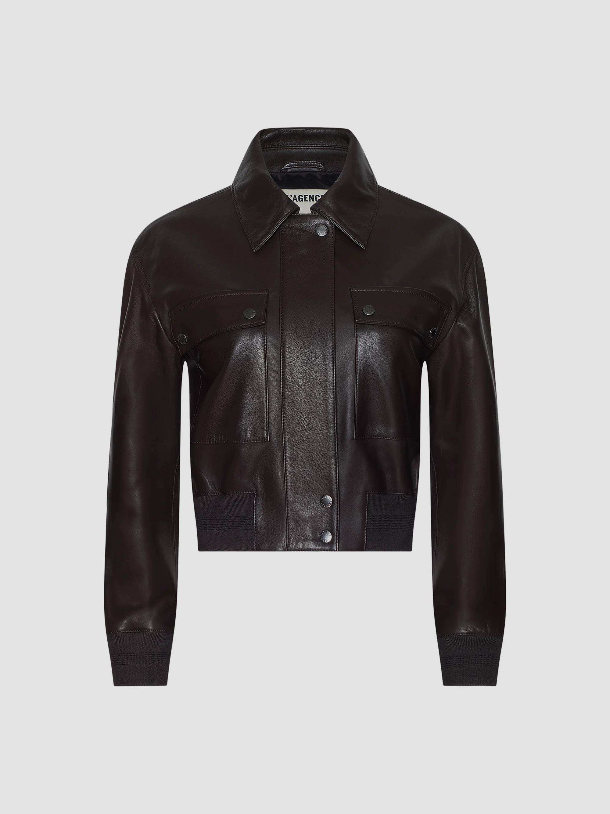 Toccin Juno Crocodile-Embossed Faux Leather Moto Jacket | Saks