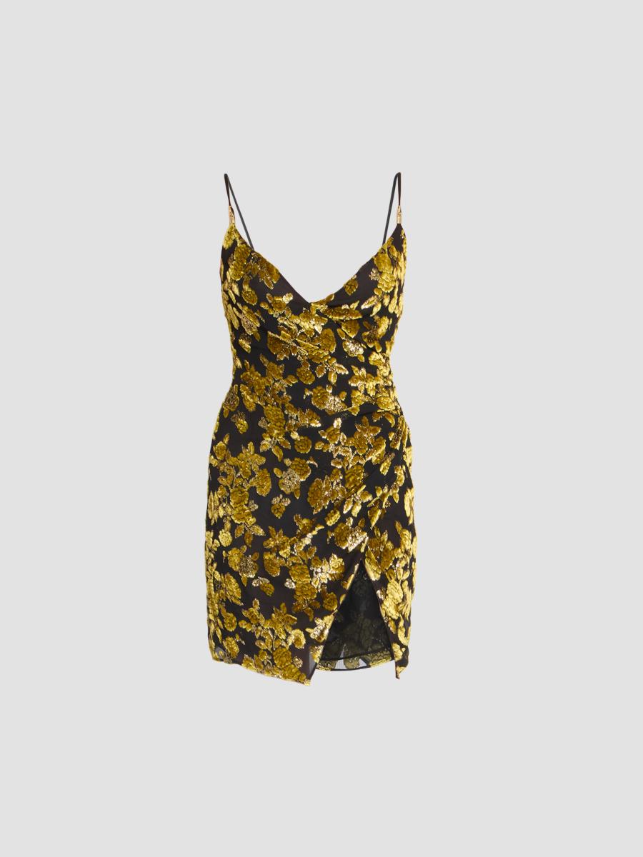 Balmain Women's Jacquard Silk-velvet Mini Dress In Black Multi
