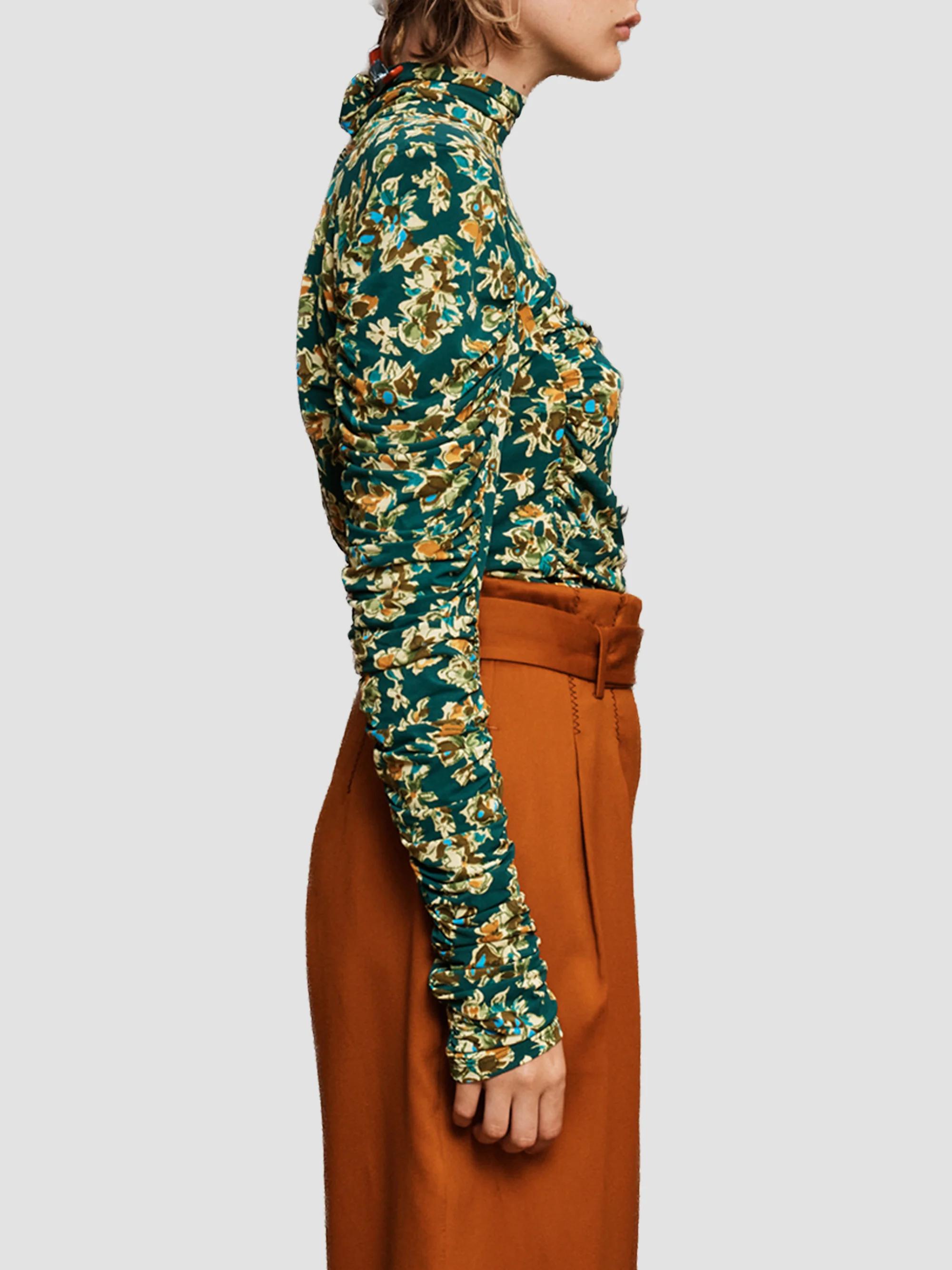 ALÉMAIS Clem Ruched Floral Top | Saks Fifth Avenue
