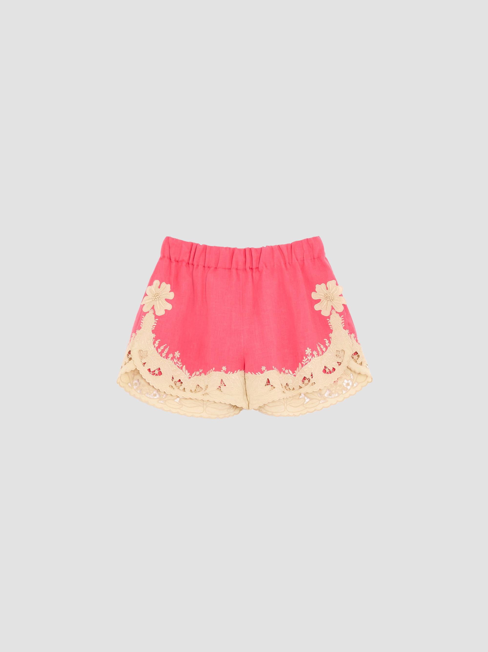 Valentino Garavani Embroidered Couture Linen Shorts | Saks Fifth