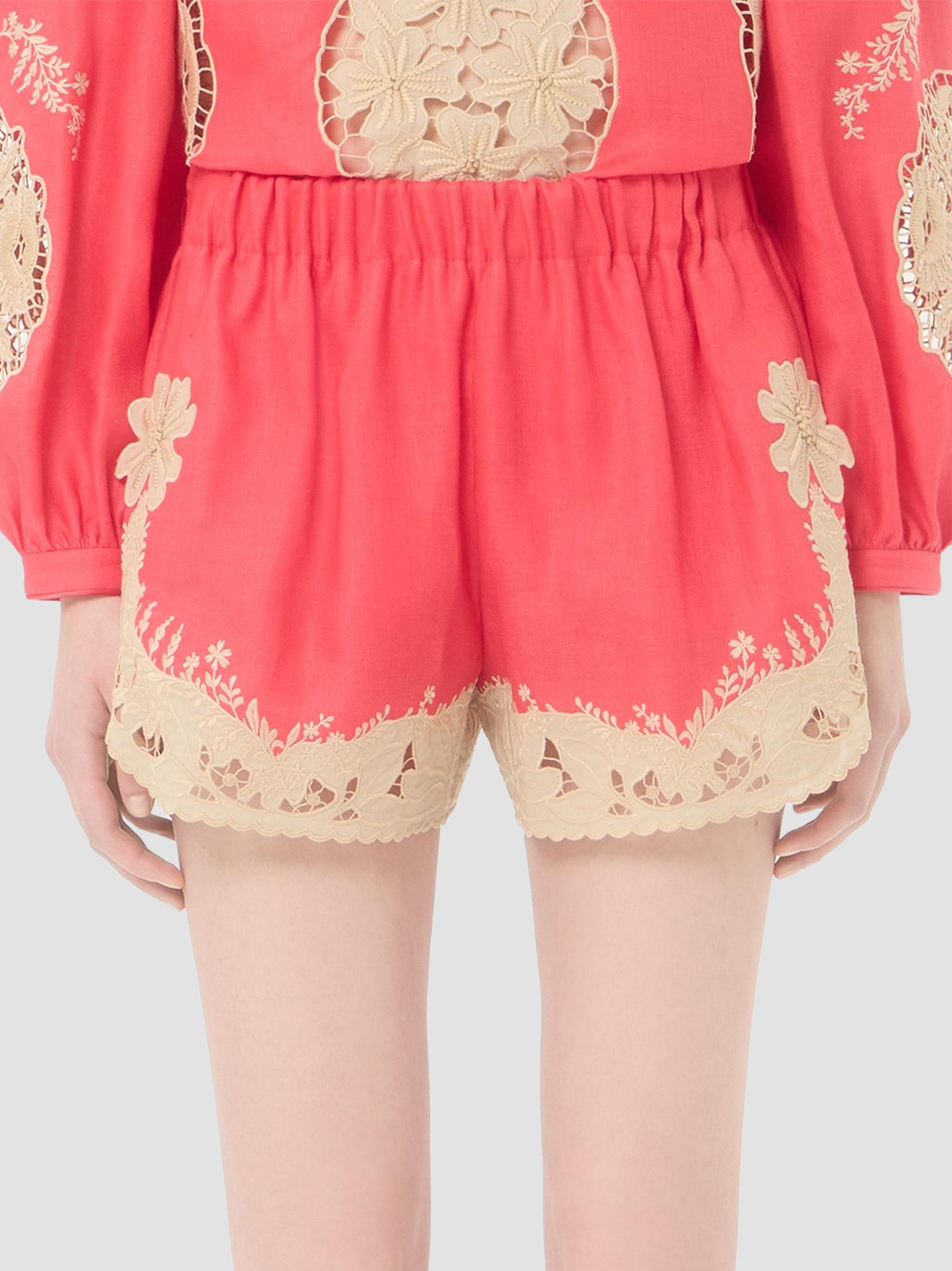 Valentino Garavani Embroidered Couture Linen Shorts | Saks Fifth