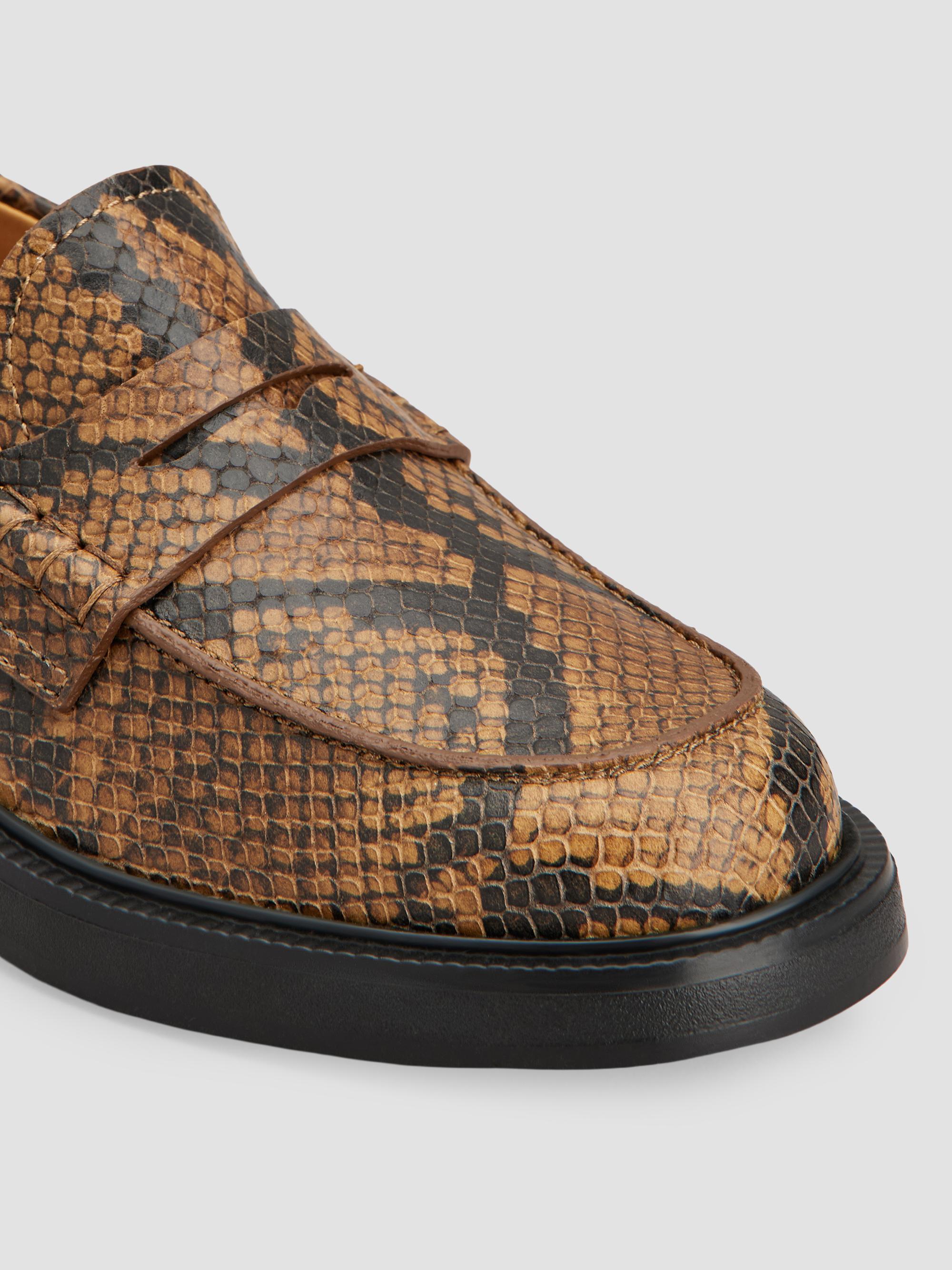 Tod's Snakeskin-Print Leather Penny Loafers | Saks Fifth Avenue