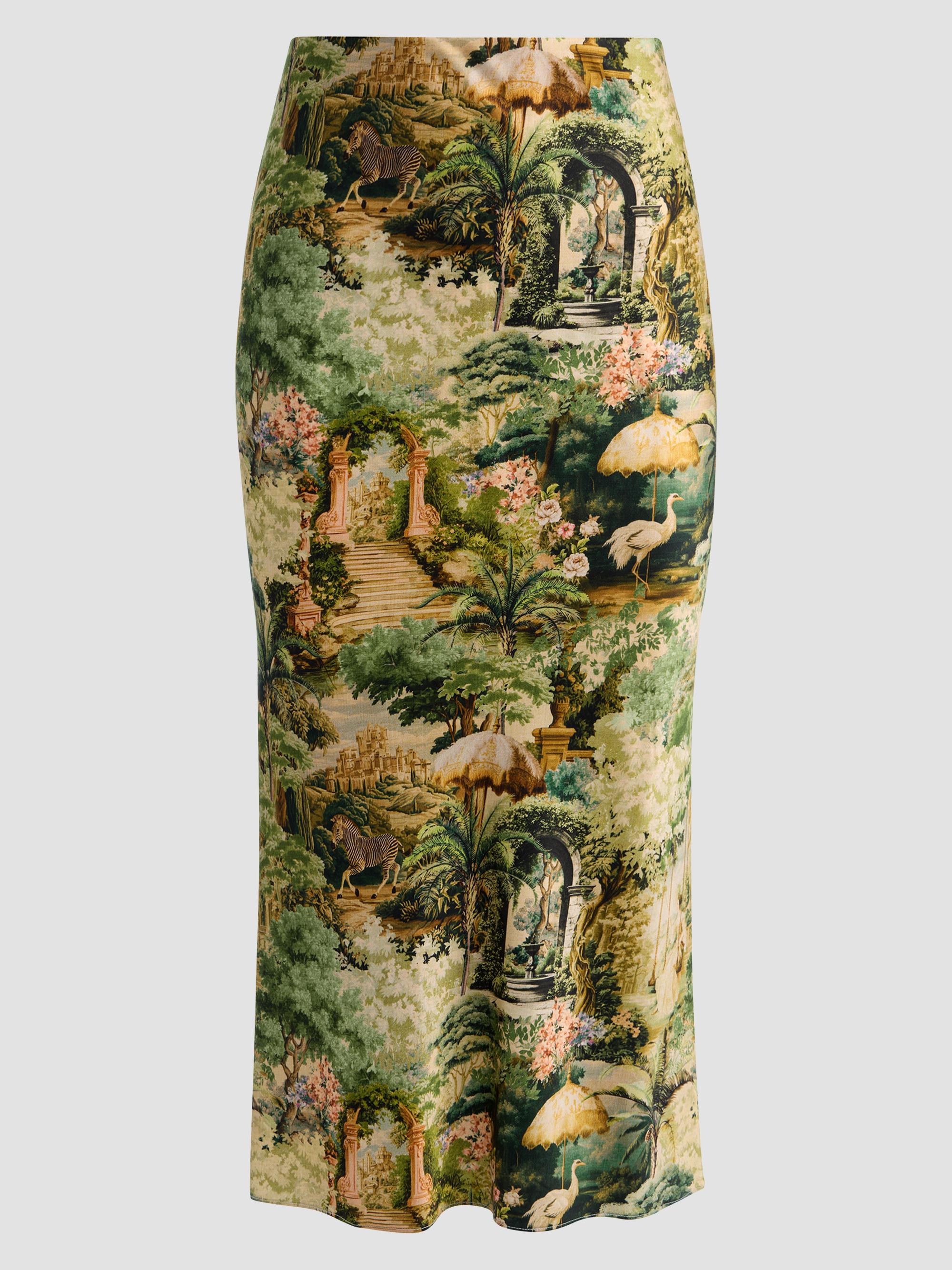 ALICE + OLIVIA Women's Maeve Tapestry Slip Skirt - Terrain | Thumbnail 7