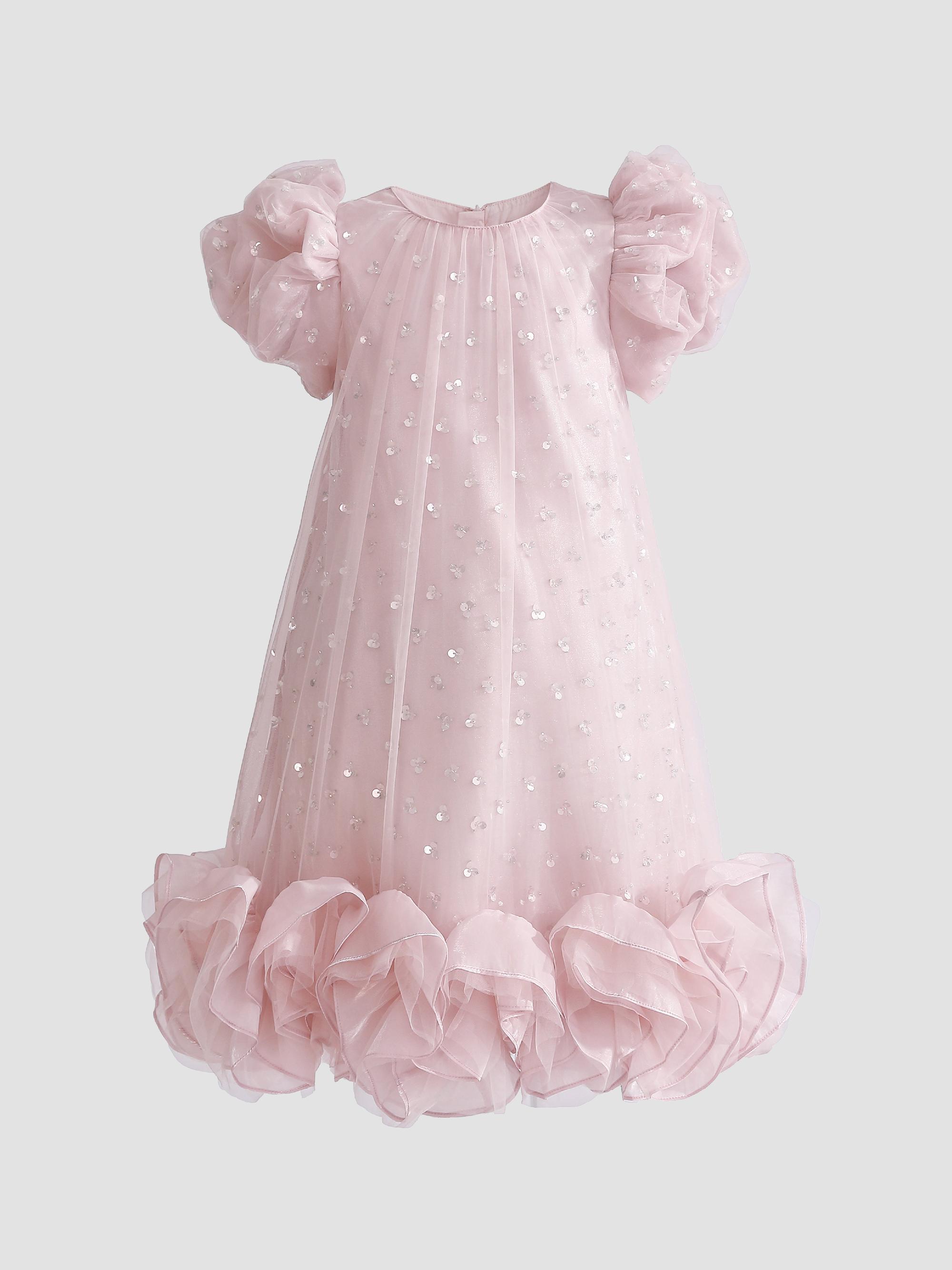 Tulleen Little Girl's & Girl's Thalina Dress - Pink | Thumbnail 7