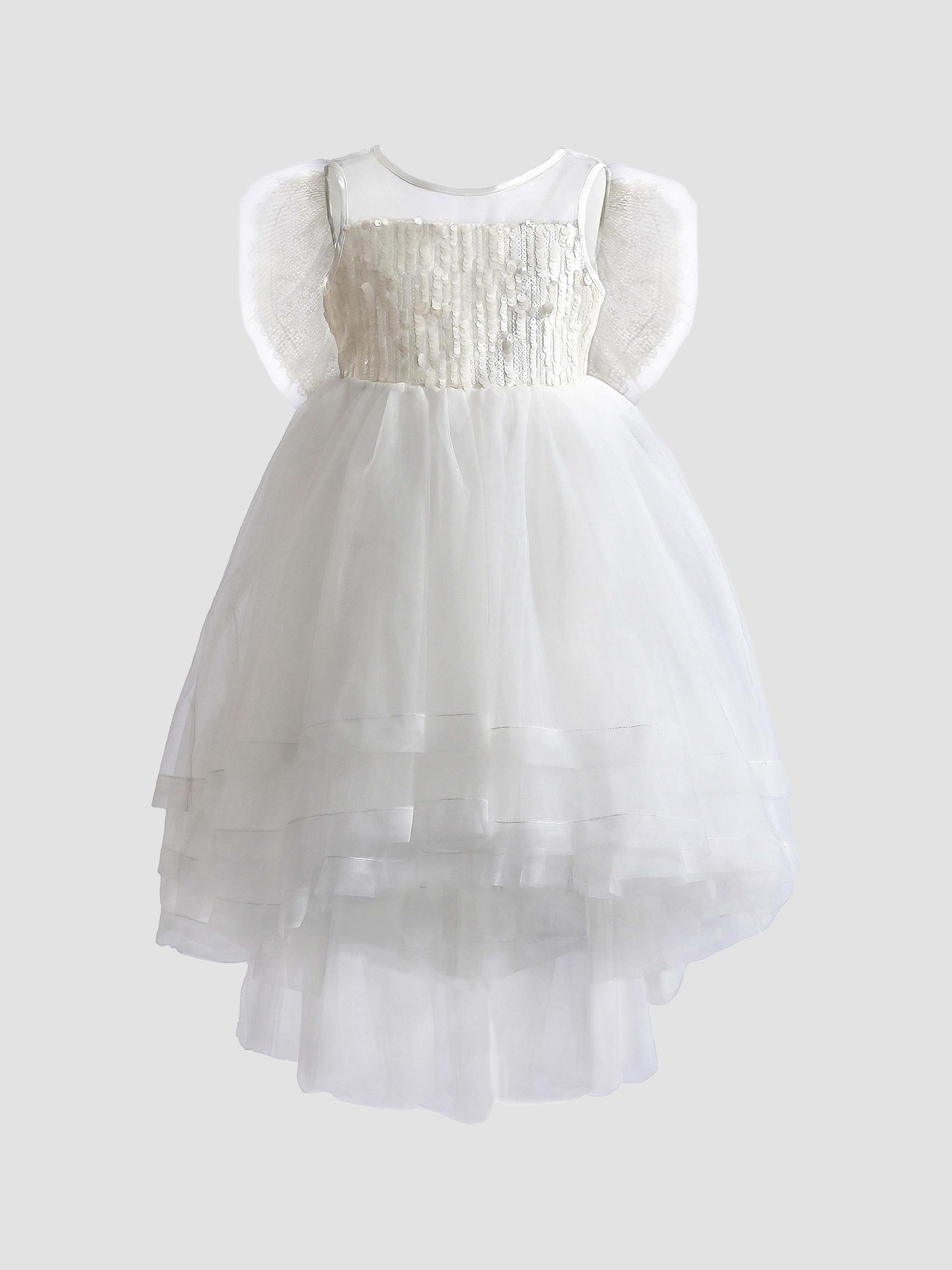 Tulleen Little Girl's & Girl's Novalie Dress - White | Thumbnail 8