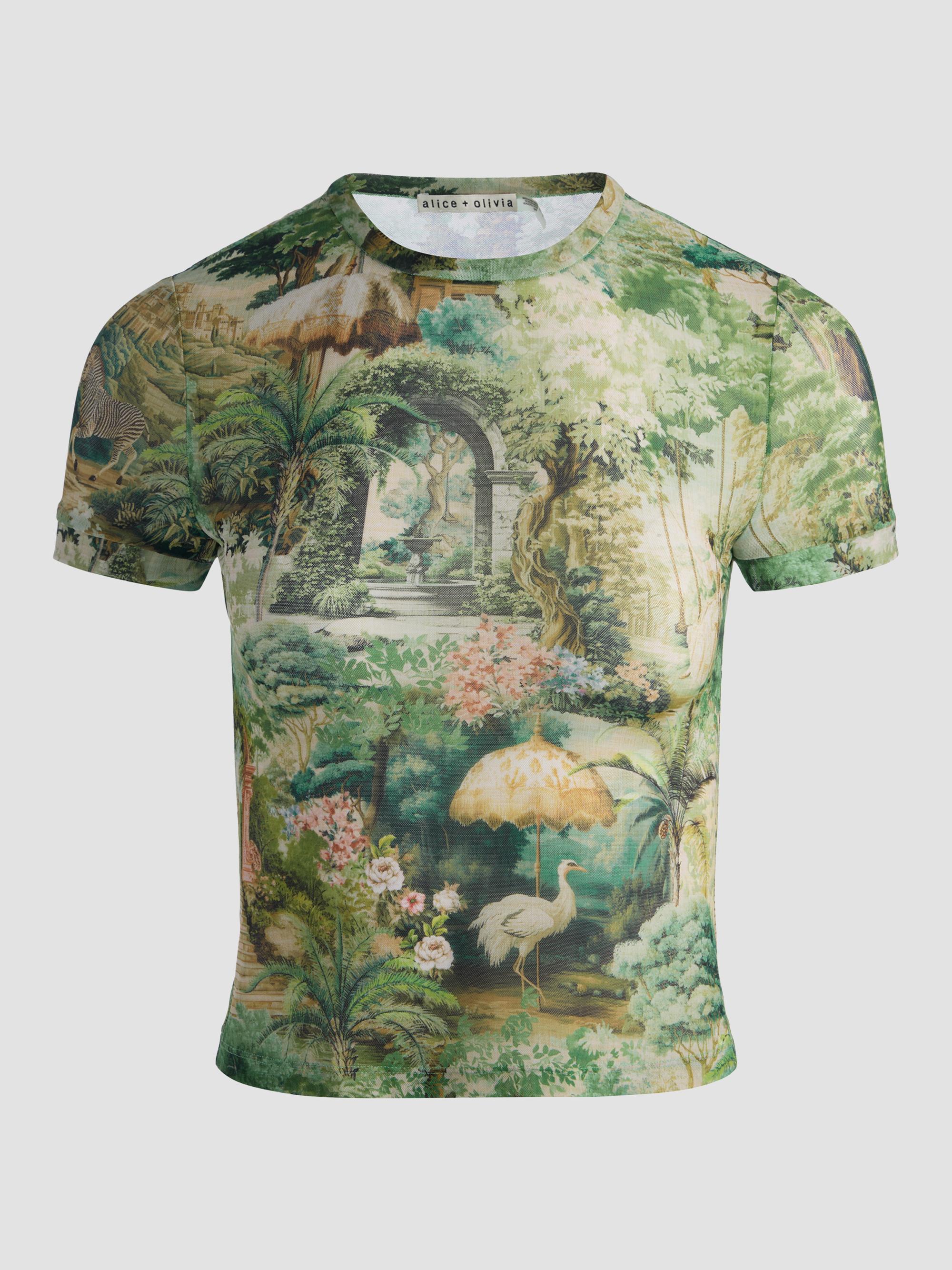 ALICE + OLIVIA Women's Tess Terraine-Print T-Shirt - Terrain