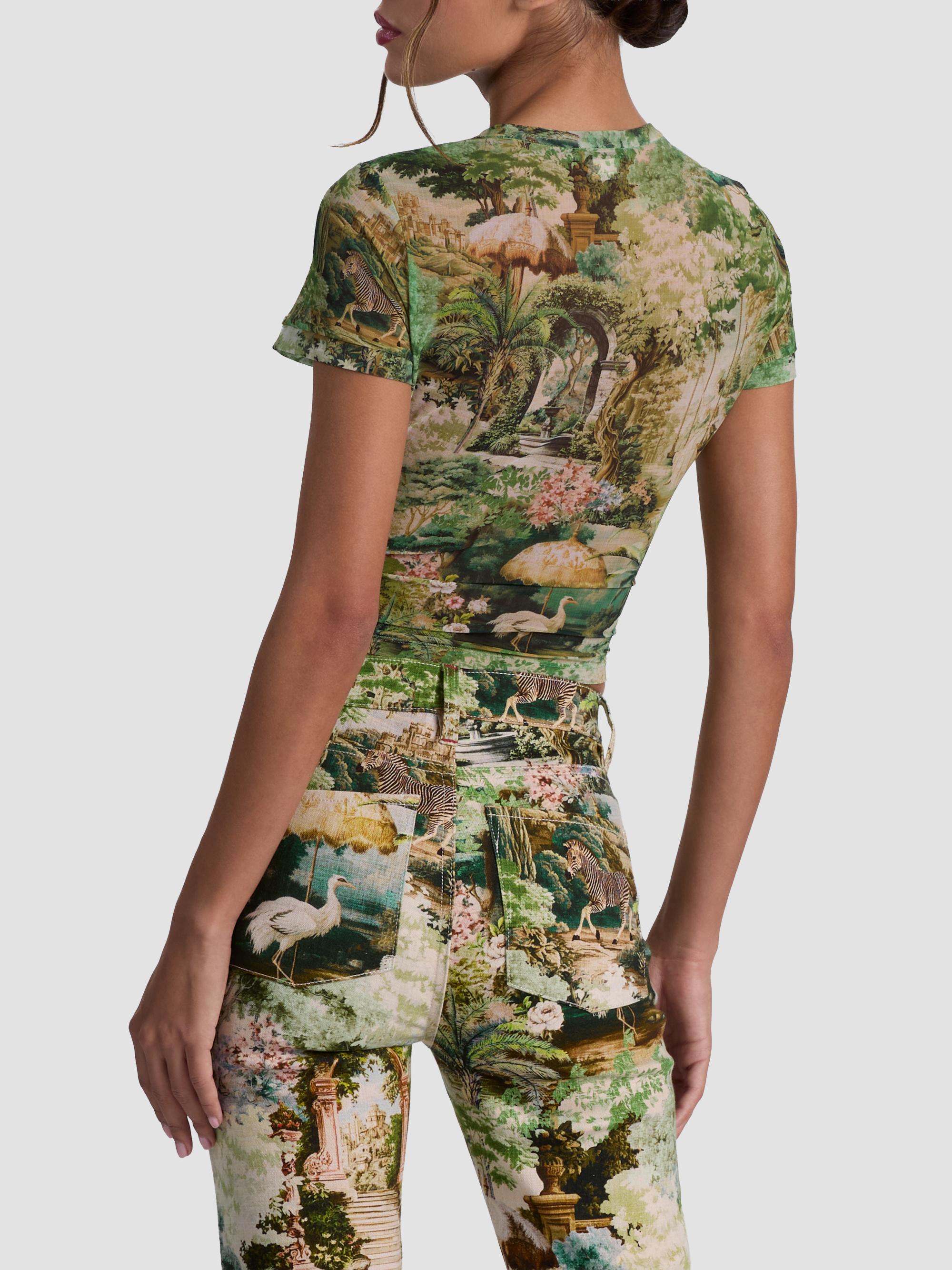 ALICE + OLIVIA Women's Tess Terrain-Print T-Shirt - Terrain | Thumbnail 3