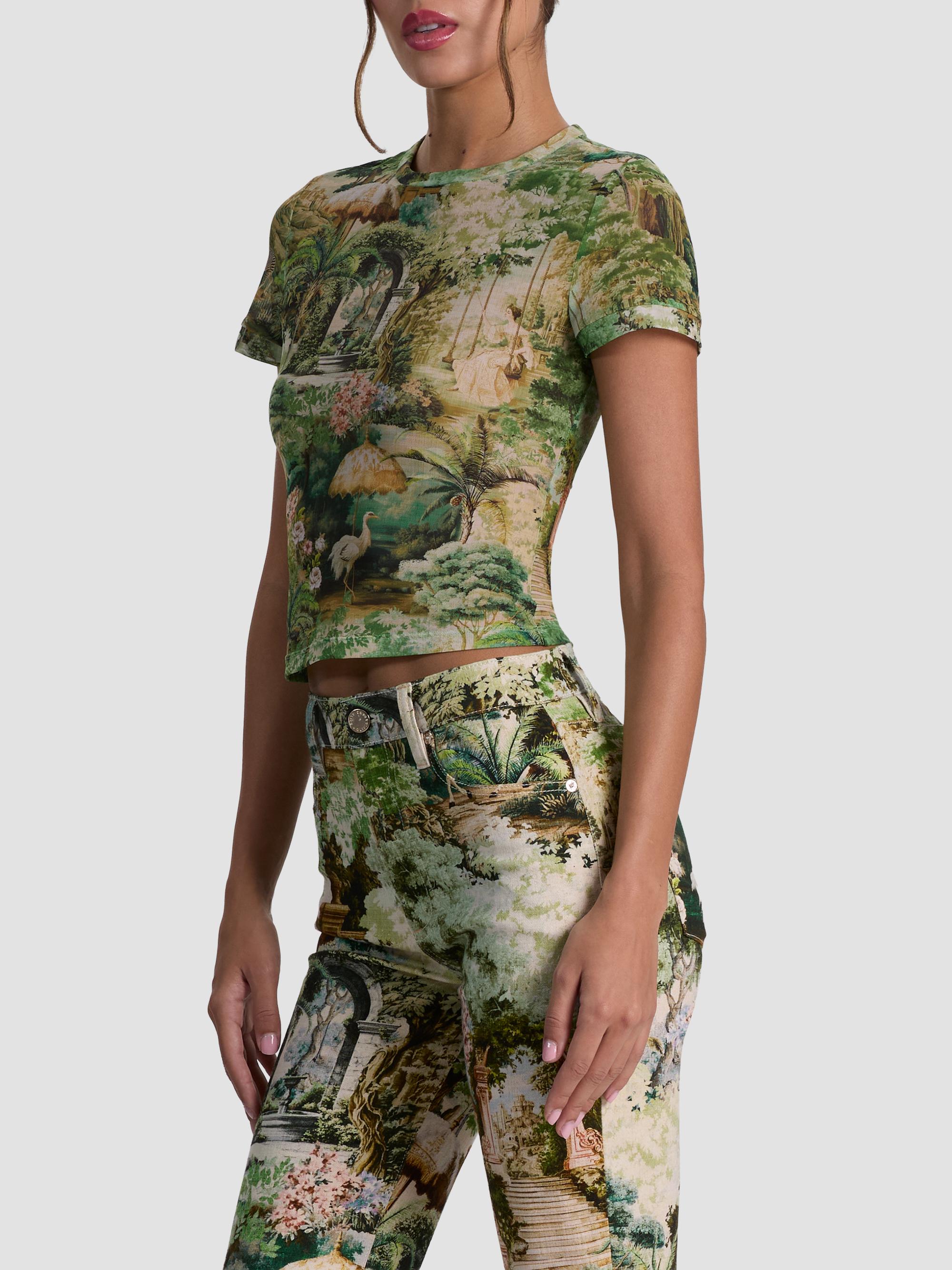 ALICE + OLIVIA Women's Tess Terrain-Print T-Shirt - Terrain | Thumbnail 6
