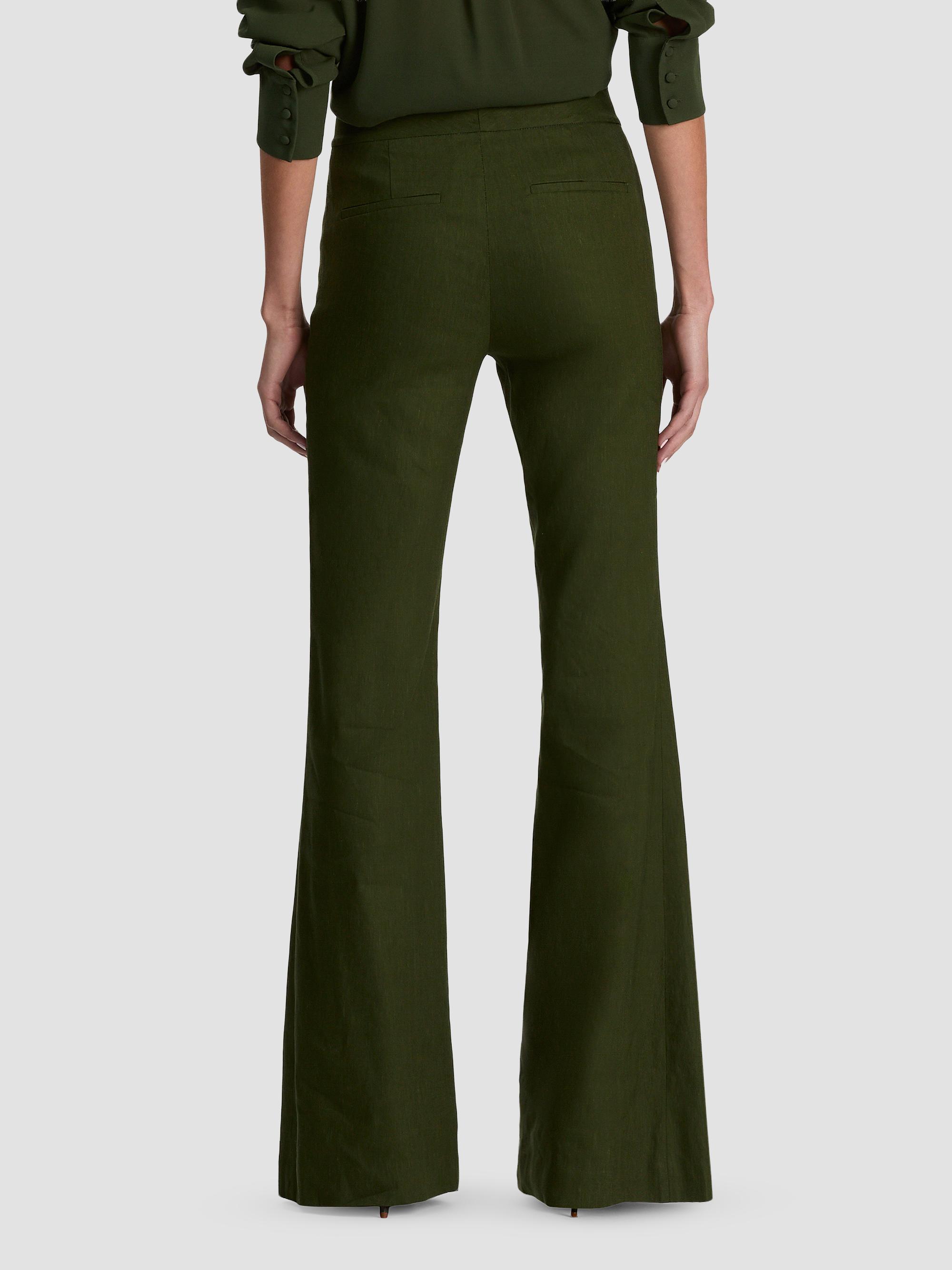 ALICE + OLIVIA Women's Andrew Mr Bootcut Slim-Fit Pants - Dark Fern | Thumbnail 3