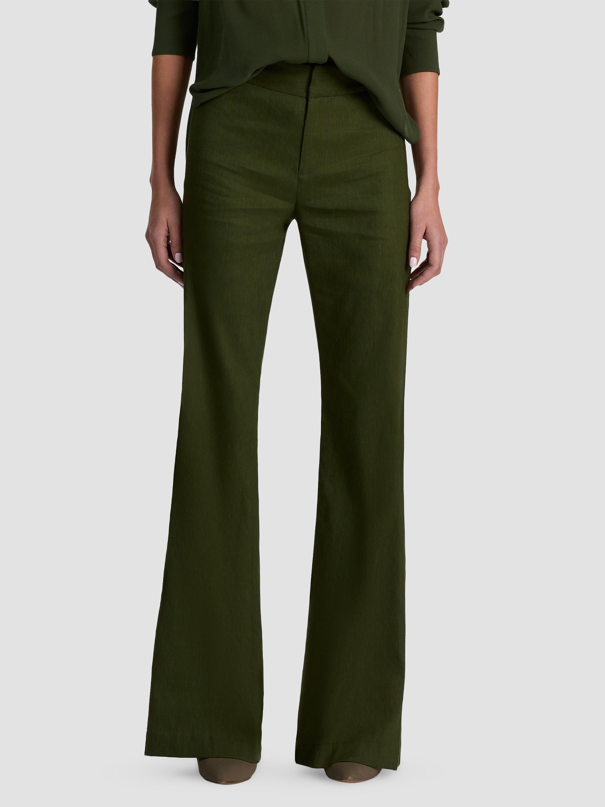 ALICE + OLIVIA Women's Andrew Mr Bootcut Slim-Fit Pants - Dark Fern | Thumbnail 4
