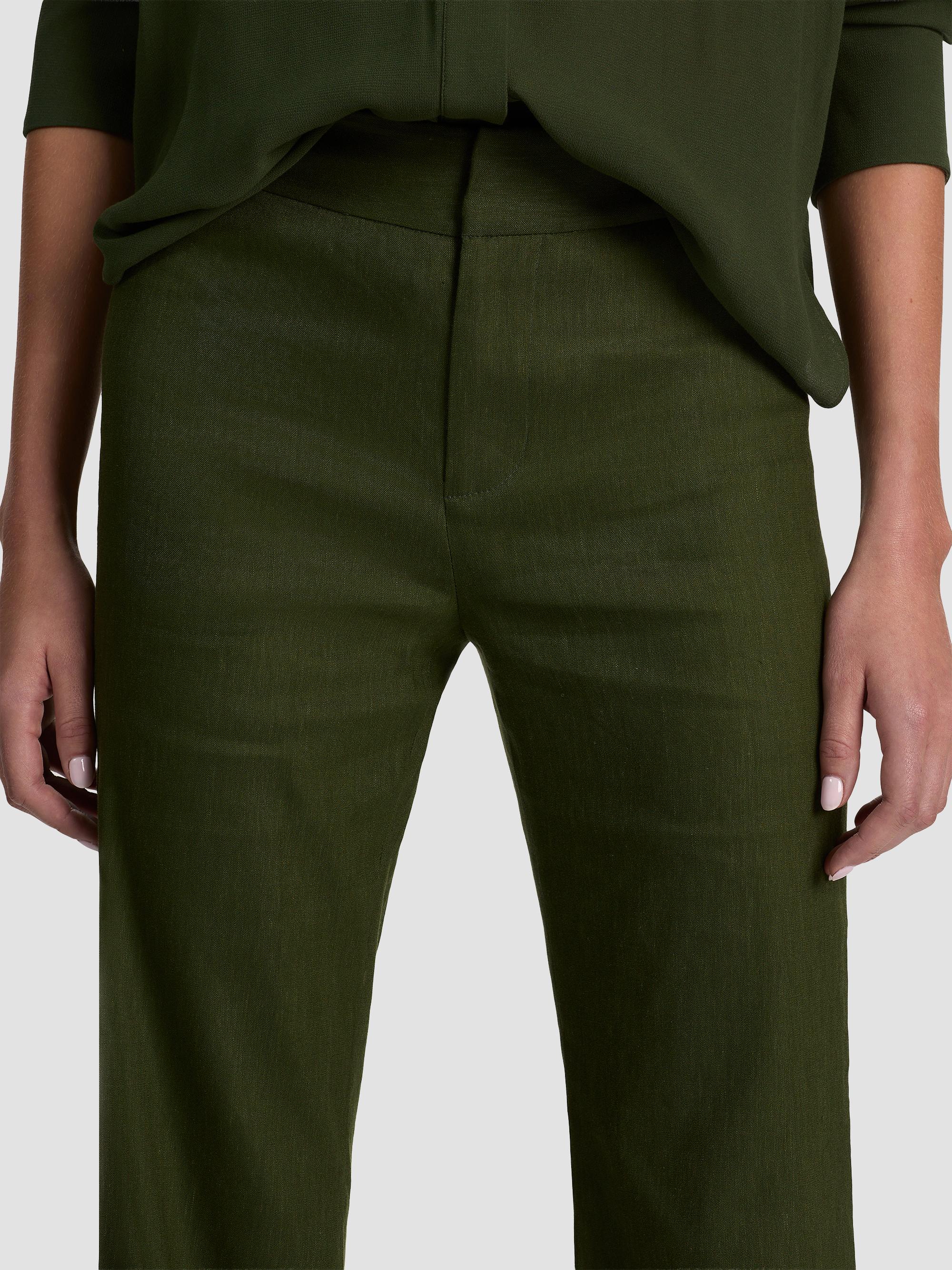 ALICE + OLIVIA Women's Andrew Mr Bootcut Slim-Fit Pants - Dark Fern | Thumbnail 5