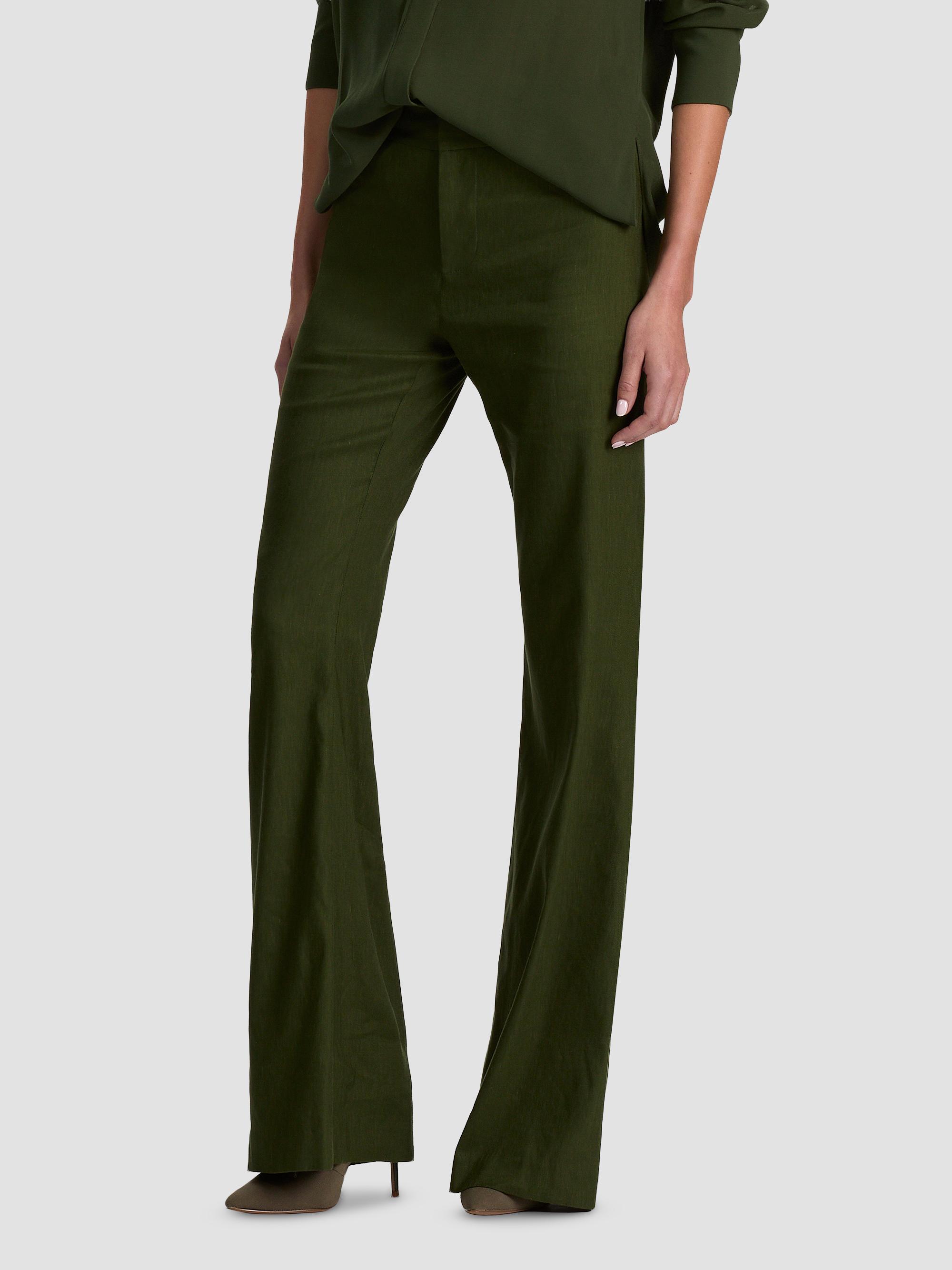 ALICE + OLIVIA Women's Andrew Mr Bootcut Slim-Fit Pants - Dark Fern | Thumbnail 6