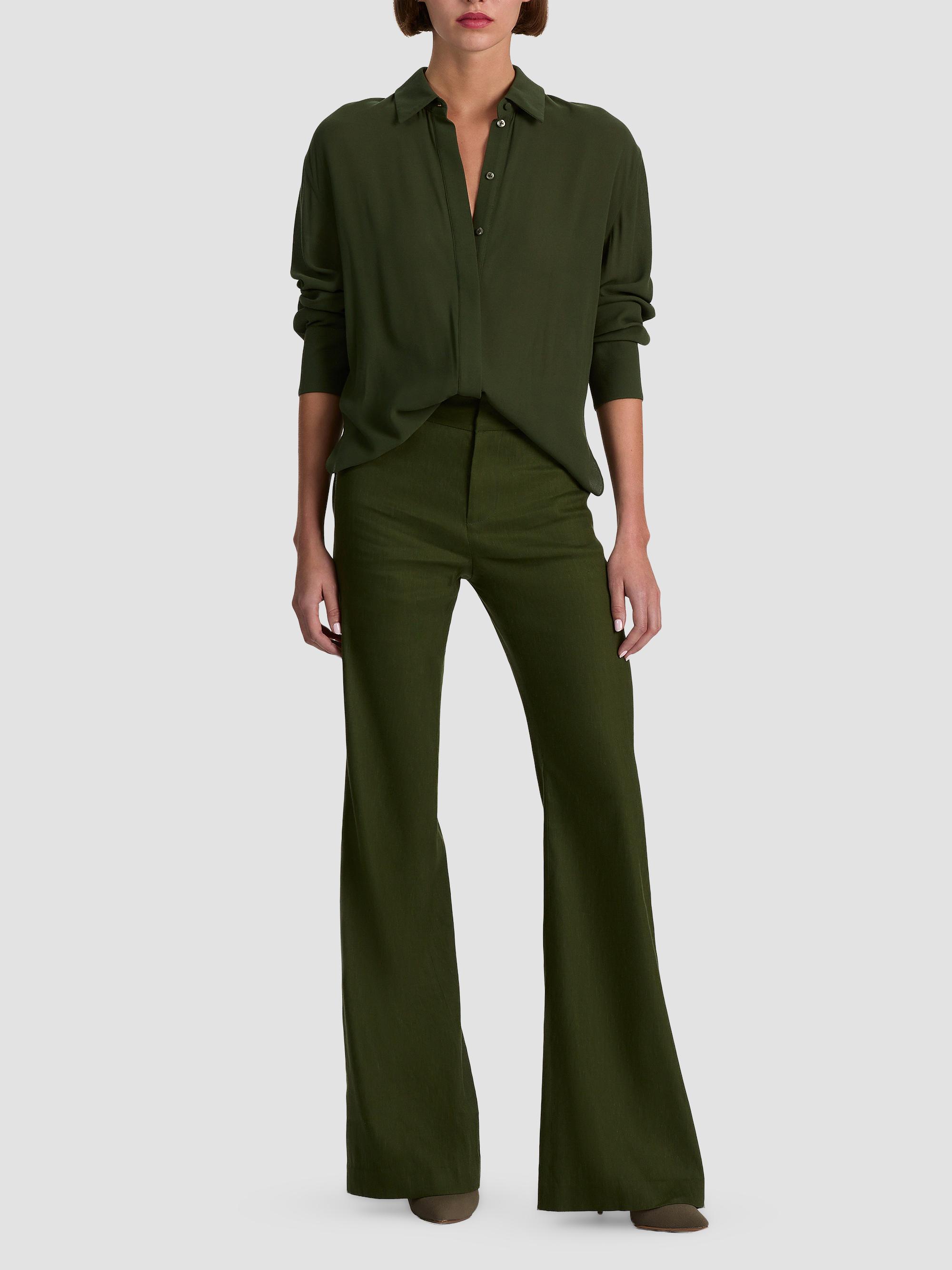 ALICE + OLIVIA Women's Andrew Mr Bootcut Slim-Fit Pants - Dark Fern | Thumbnail 2