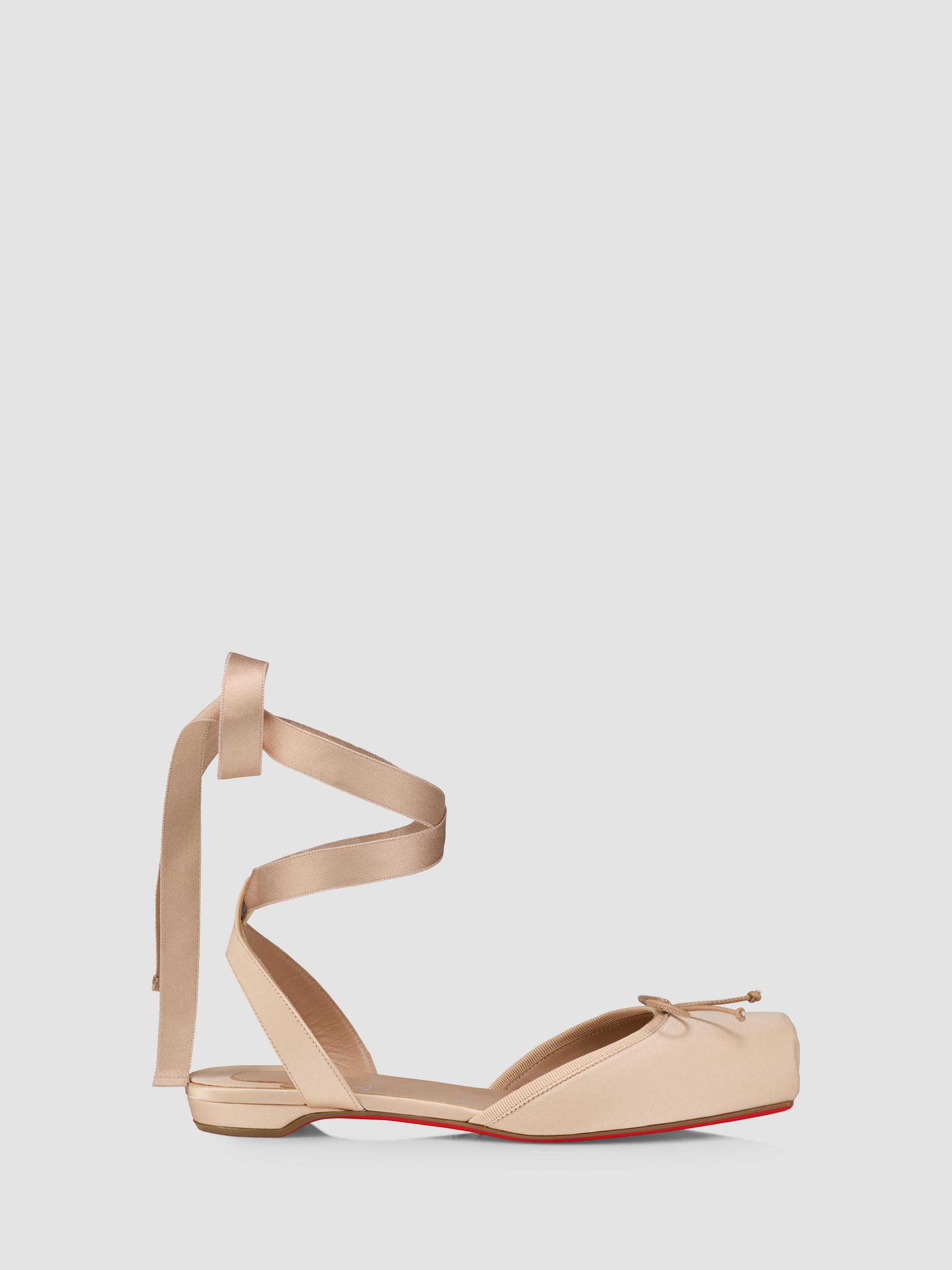 Christian Louboutin Women's Cassia Lace Up Flats - Blush | Thumbnail 6