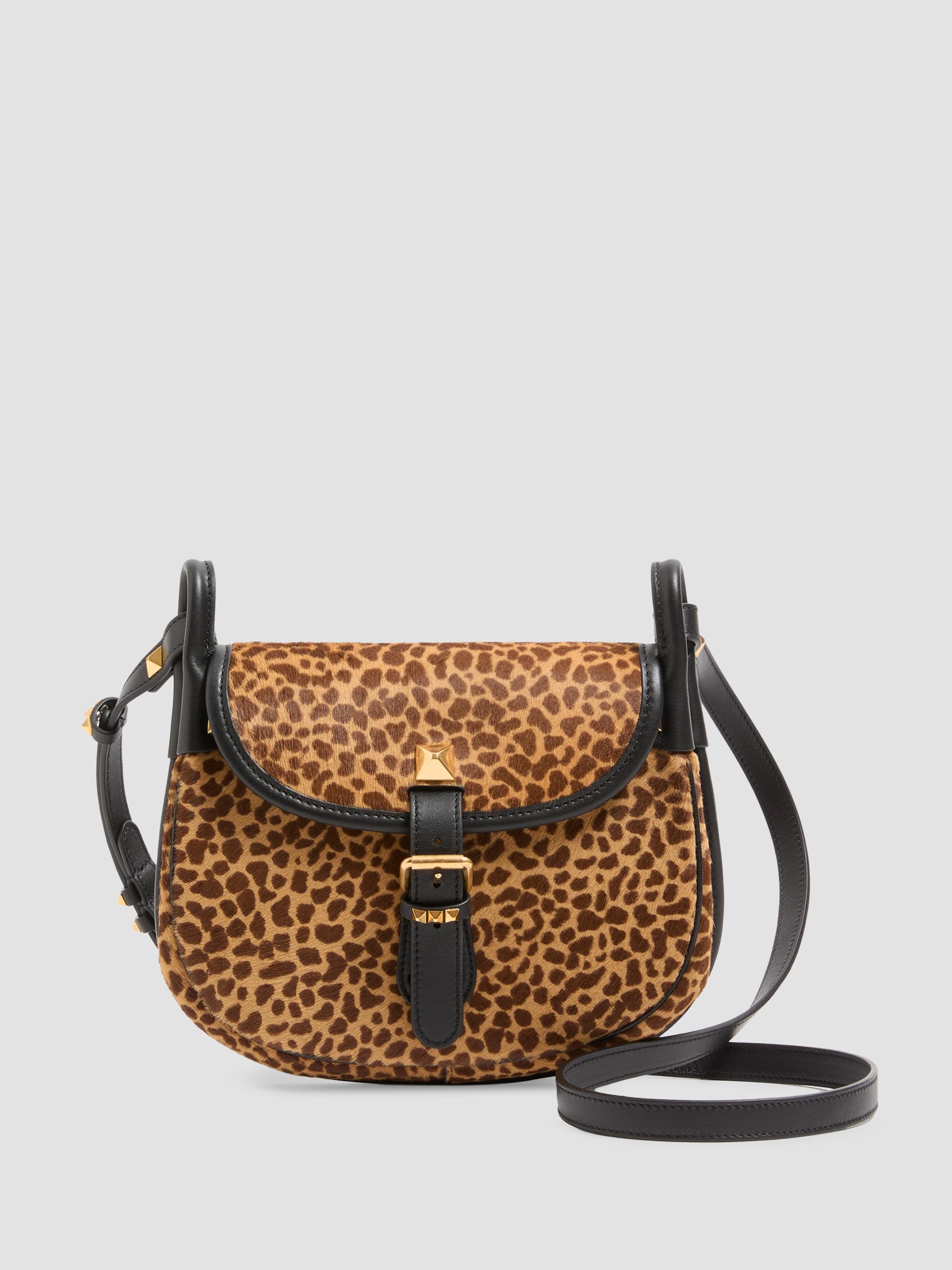 Valentino Garavani Women's Flaneuse  Shoulder Bag in Pony-Effect Leather - Animal Print | Thumbnail 5
