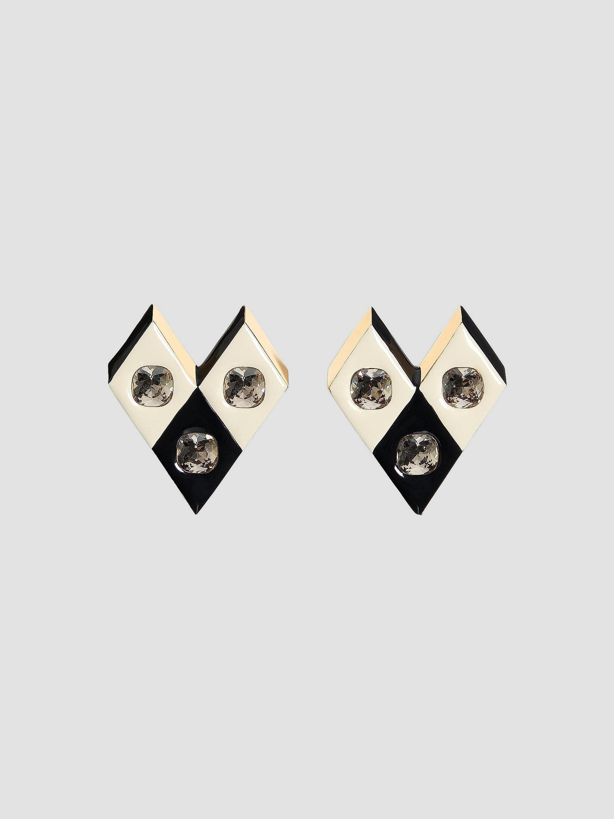 Valentino Women's Losangettes Metal, Enamel and Crystal Earrings - Gold Multi