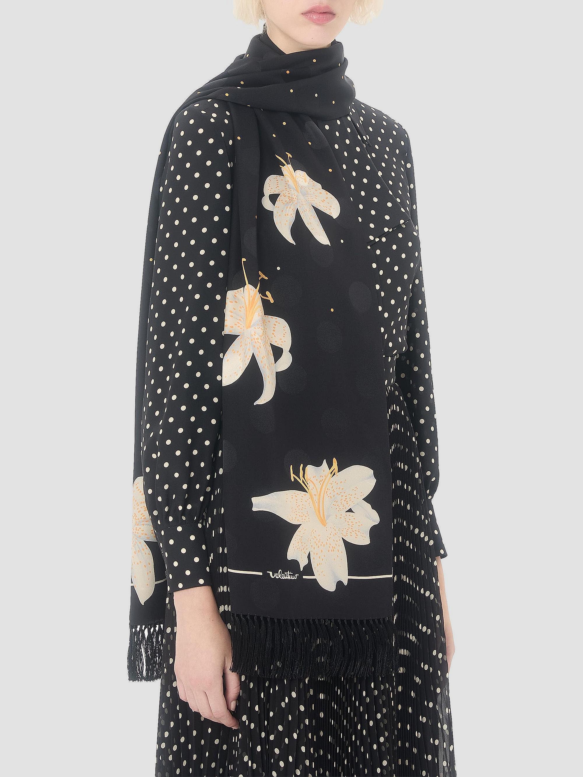 Valentino Garavani Apres L'hiver Lilium Silk Scarf | Saks Fifth Avenue